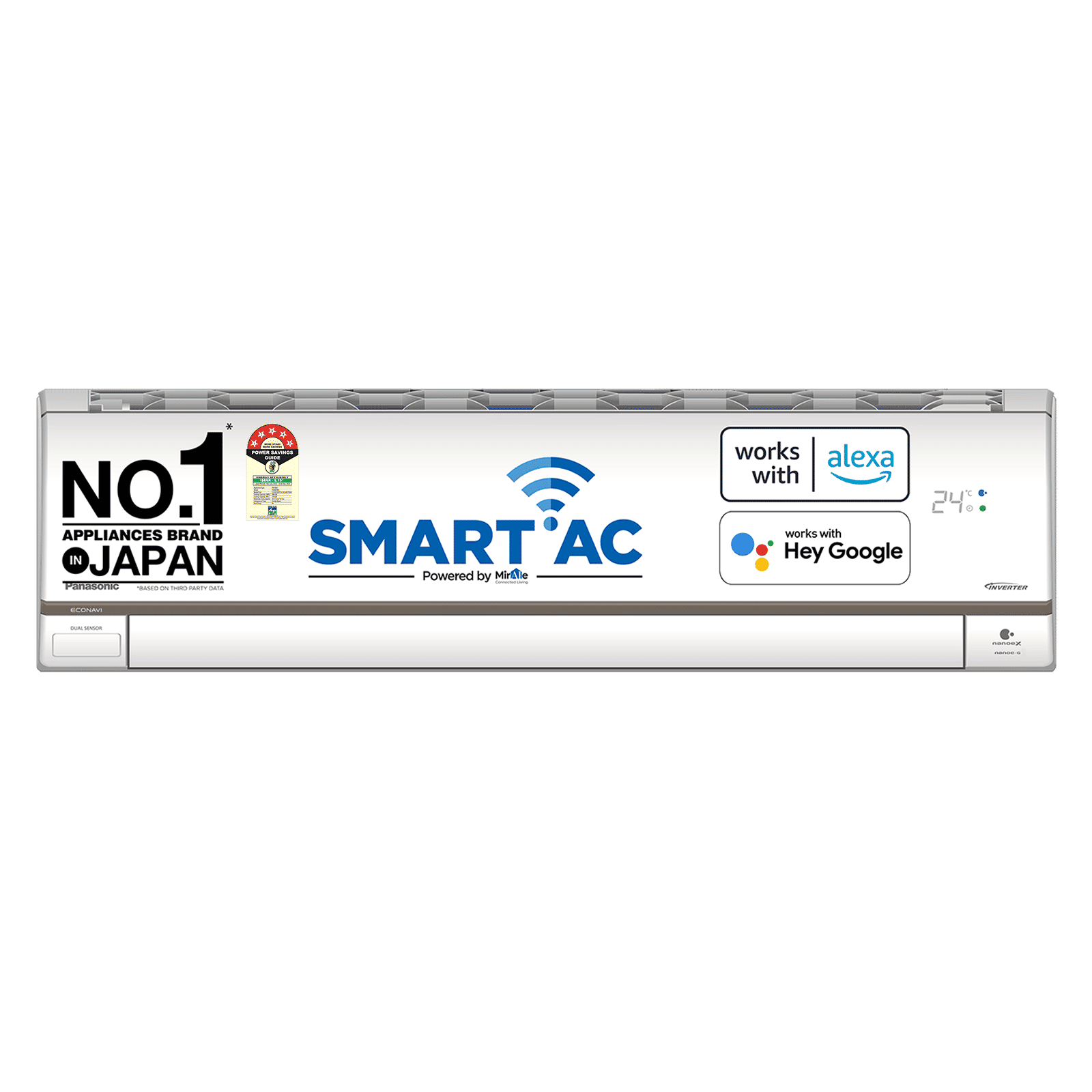 Panasonic 7 in 1 Convertible 1 Ton 5 Star Inverter Split Smart AC with Amazon Alexa and Google Assistant Support (Copper Condenser, CS/CU-HU12ZKYF) Panasonic 7 in 1 Convertible 1 Ton 5 Star Inverter Split Smart AC with Amazon Alexa and Google Assistant Support (Copper Condenser, CS/CU-HU12ZKYF)_1