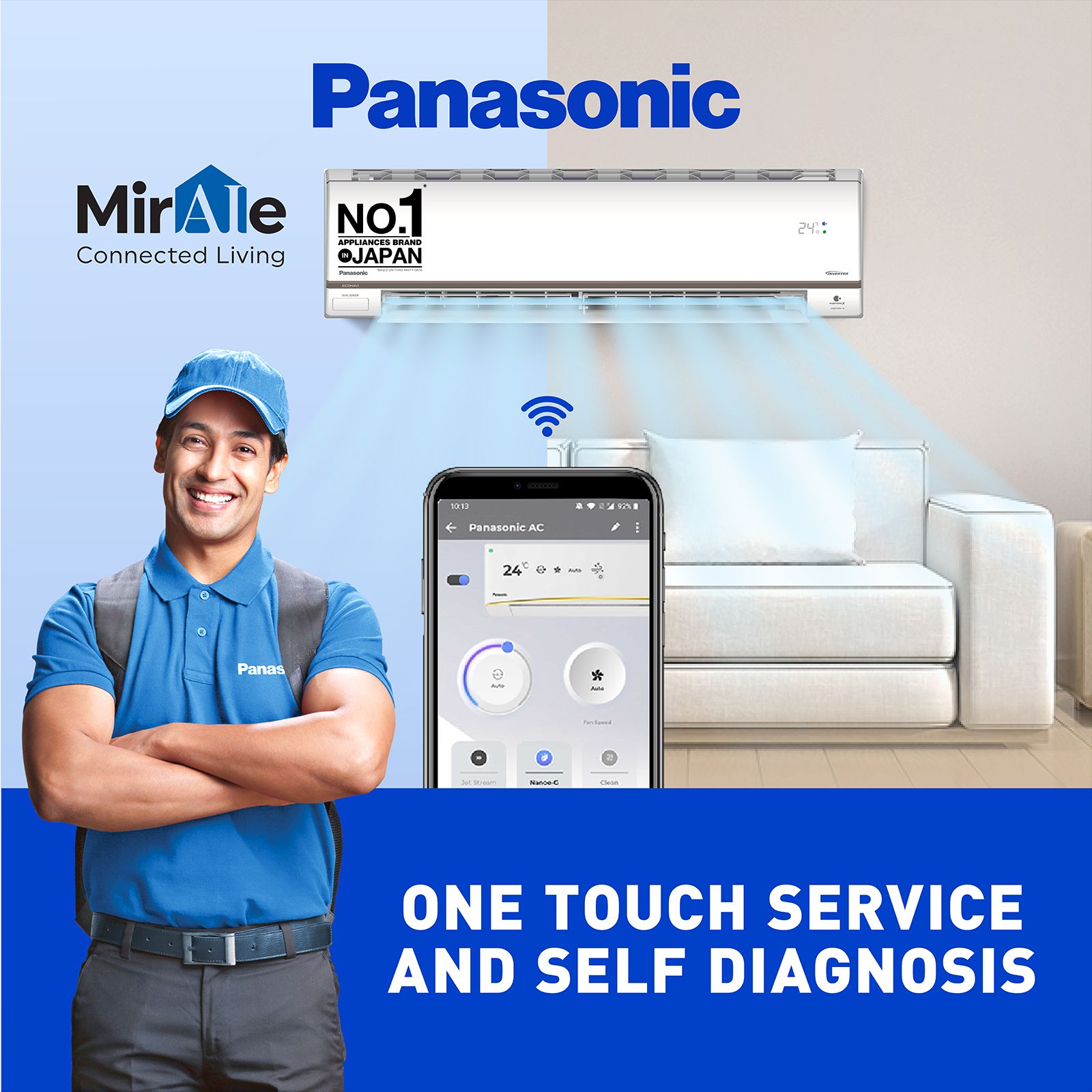 Panasonic 7 in 1 Convertible 1.5 Ton 5 Star Inverter Split Smart AC with Amazon Alexa and Google Assistant Support ( Copper Condenser, CS/CU-HU18ZKYF)_8