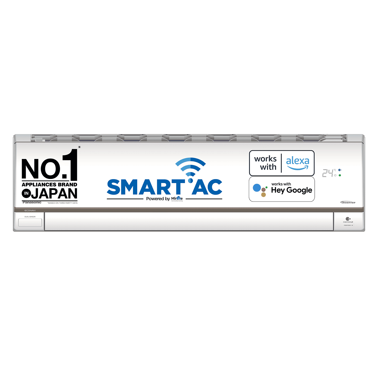Panasonic 7 in 1 Convertible 1.5 Ton 5 Star Inverter Split Smart AC with Amazon Alexa and Google Assistant Support ( Copper Condenser, CS/CU-HU18ZKYF)_1