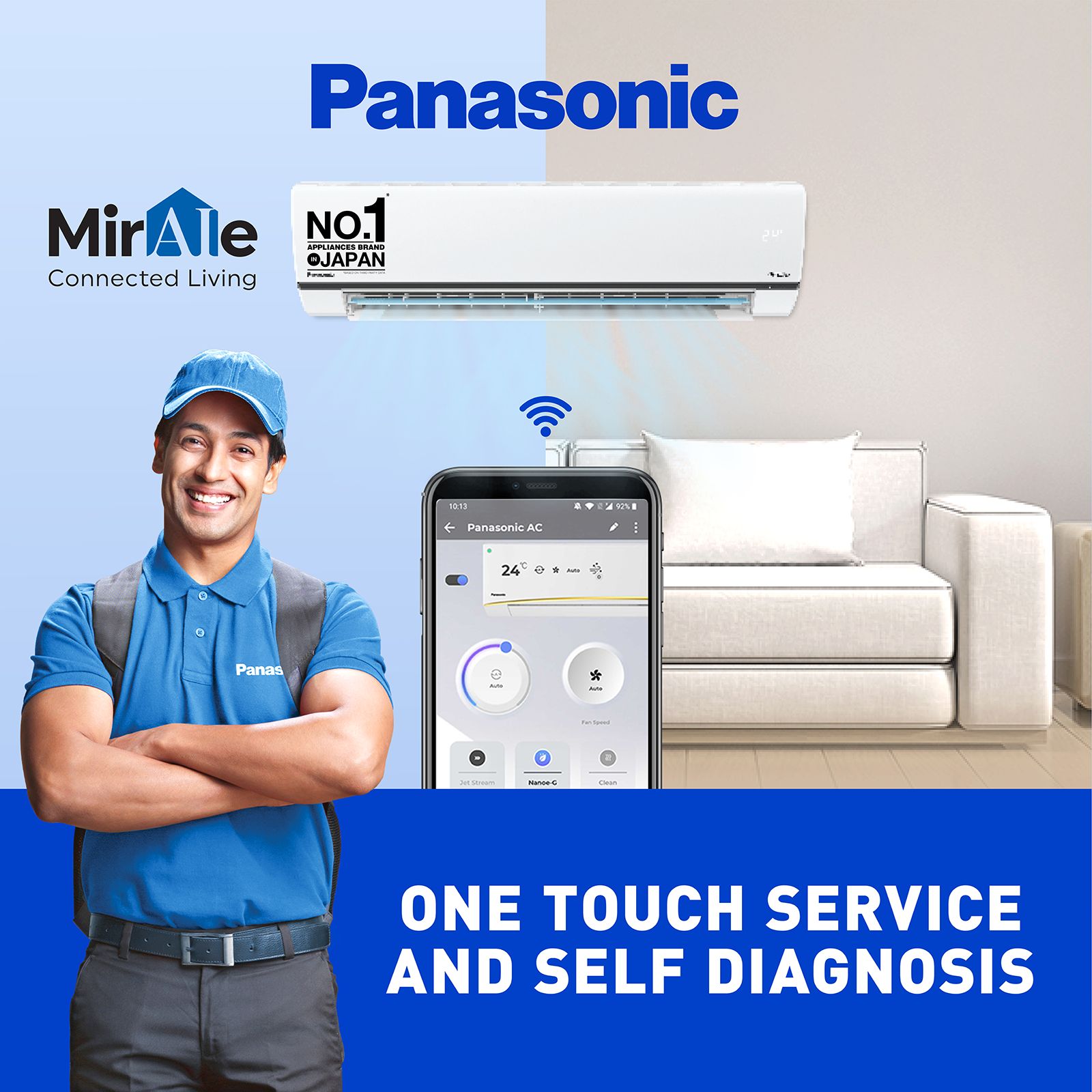 Panasonic 7 in 1 Convertible 2 Ton 4 Star Inverter Split Smart AC with Amazon Alexa and Google Assistant Support (Copper Condenser, CS/CU-WU24ZKYXF)_10