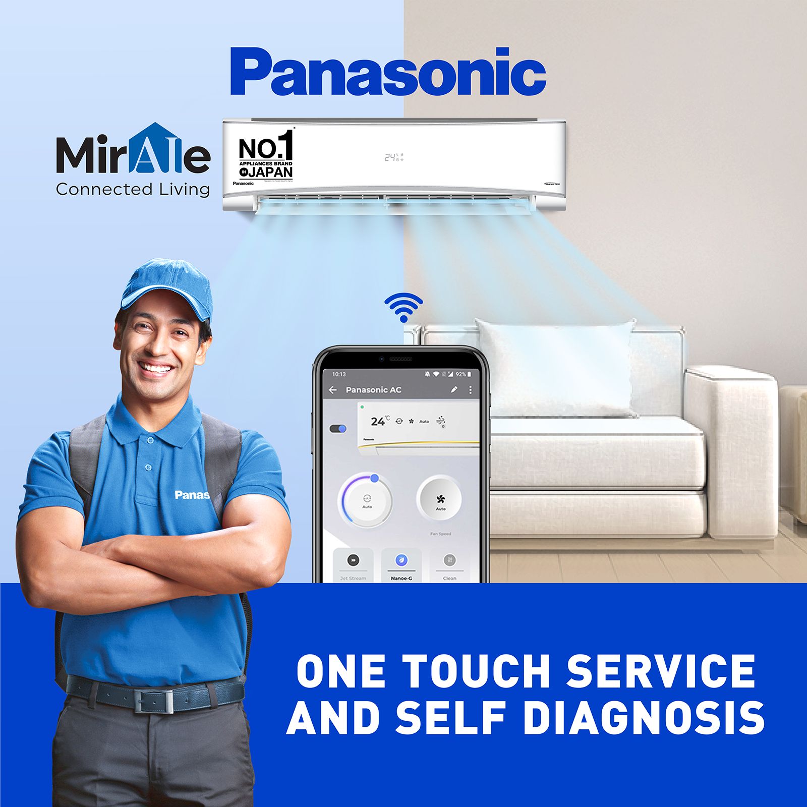 Panasonic 7 in 1 Convertible 2 Ton 3 Star Hot & Cold Inverter Split Smart AC with Google Assistant Support (Copper Condenser, CS/CU-KZ24ZKYF) Panasonic 7 in 1 Convertible 2 Ton 3 Star Hot & Cold Inverter Split Smart AC with Google Assistant Support (Copper Condenser, CS/CU-KZ24ZKYF)_10