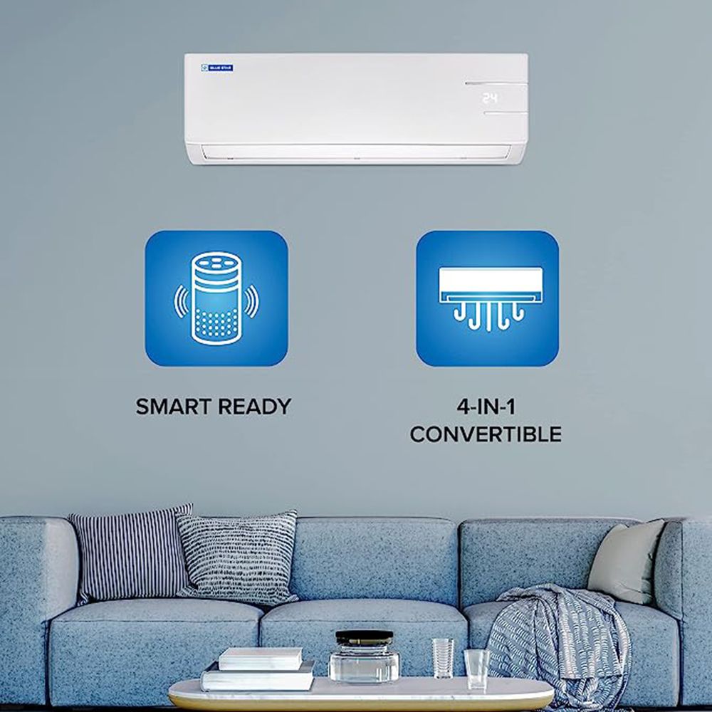 Blue Star 4 in 1 Convertible 1 Ton 5 Star Inverter Split AC with Self Diagnosis (Copper Condenser, IA512YNU)_12