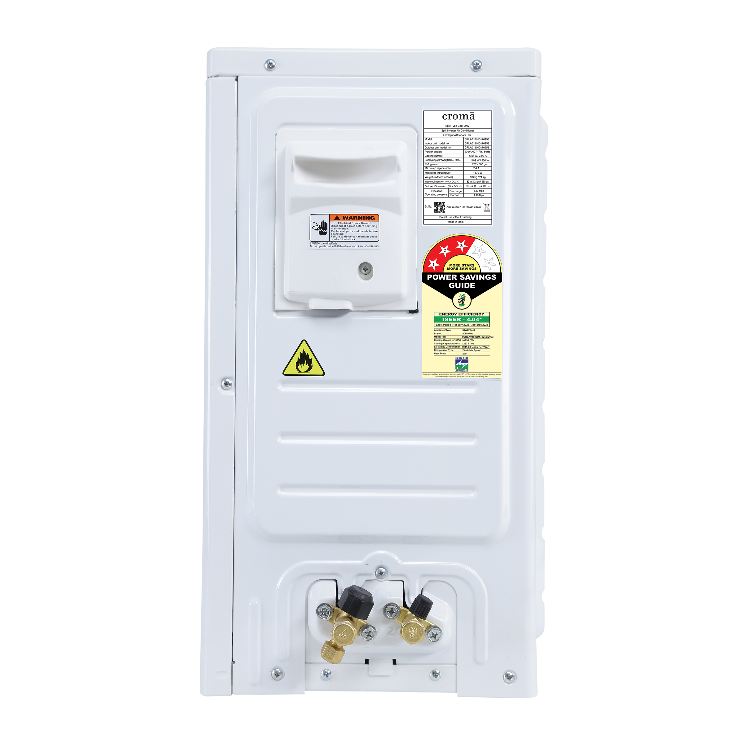 Croma 4 in 1 Convertible 1.5 Ton 3 Star Inverter Split AC with Active Carbon Filter (Copper Condenser, CRLA018IND170258) Croma 4 in 1 Convertible 1.5 Ton 3 Star Inverter Split AC with Active Carbon Filter (Copper Condenser, CRLA018IND170258)_16