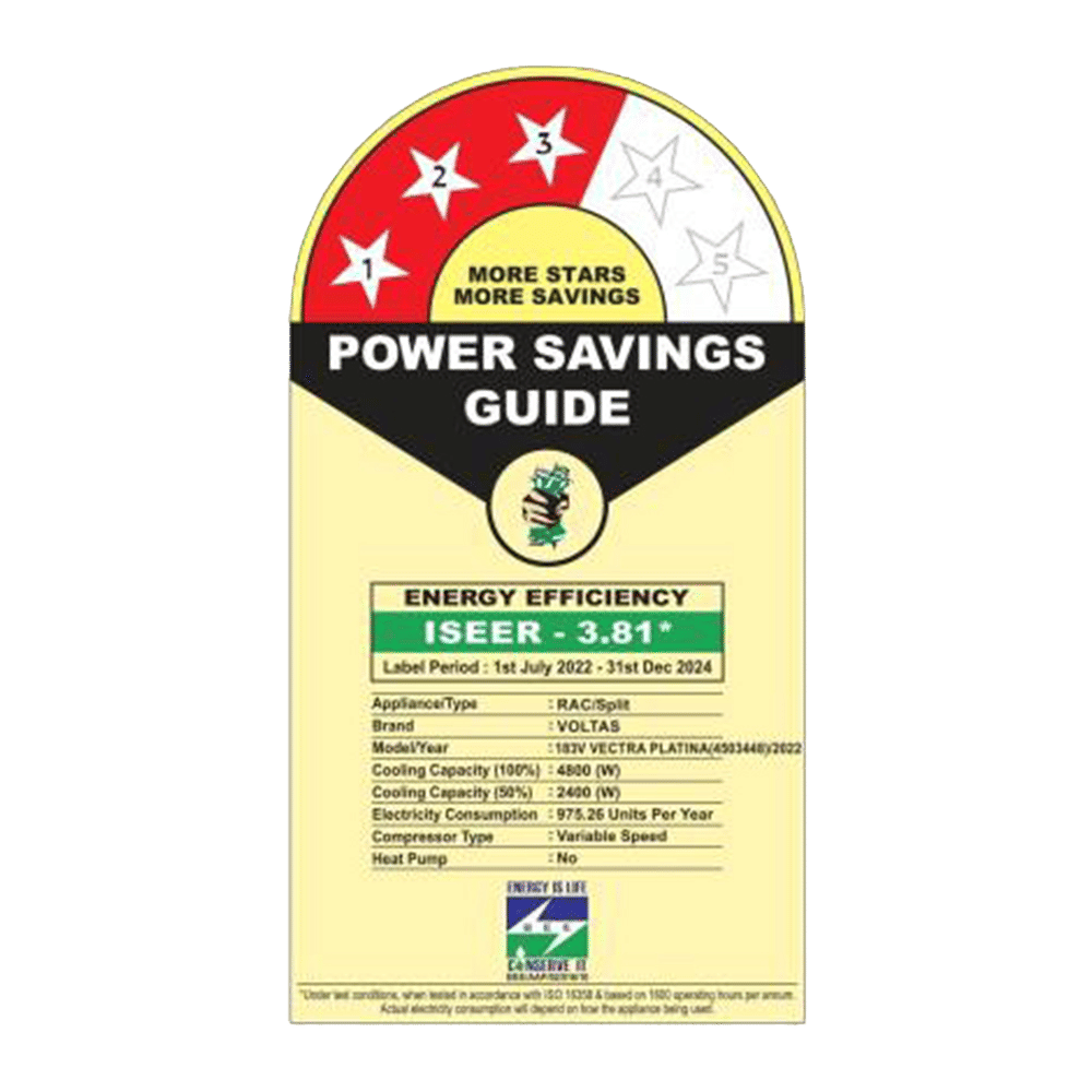 VOLTAS 183V Vectra Platina 4 in 1 Convertible 1.5 Ton 3 Star Inverter Split AC with Anti Microbial Air FIlteration (Copper Condenser, 4503448) VOLTAS 183V Vectra Platina 4 in 1 Convertible 1.5 Ton 3 Star Inverter Split AC with Anti Microbial Air FIlteration (Copper Condenser, 4503448)_3