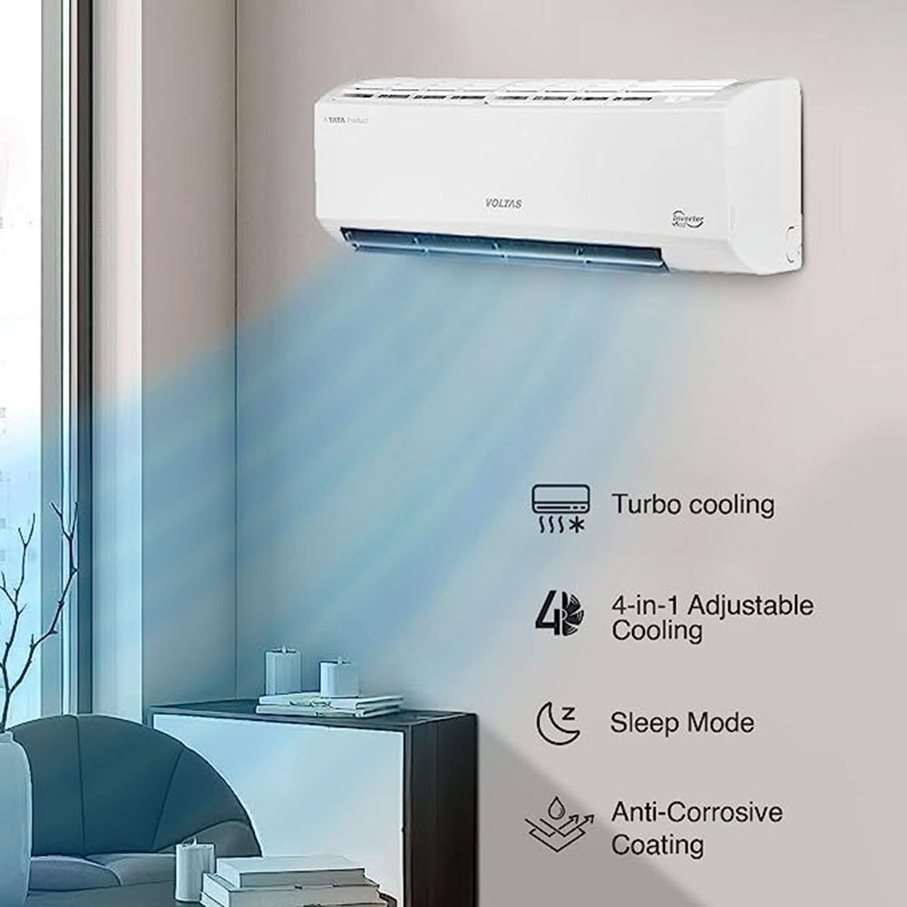 VOLTAS Vectra 4 in 1 Convertible 1.5 Ton 3 Star Inverter Split AC with Anti Dust Filter (Copper Condenser, 183V Vectra Pride ) VOLTAS Vectra 4 in 1 Convertible 1.5 Ton 3 Star Inverter Split AC with Anti Dust Filter (Copper Condenser, 183V Vectra Pride )_10