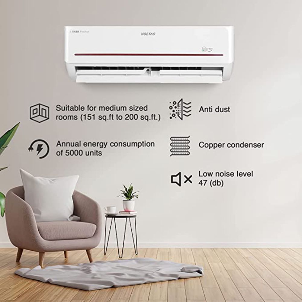 VOLTAS Vectra 1.5 Ton 3 Star Split AC ( Copper Condenser, Anti Dust Filter, 183 Vectra Prism)_9