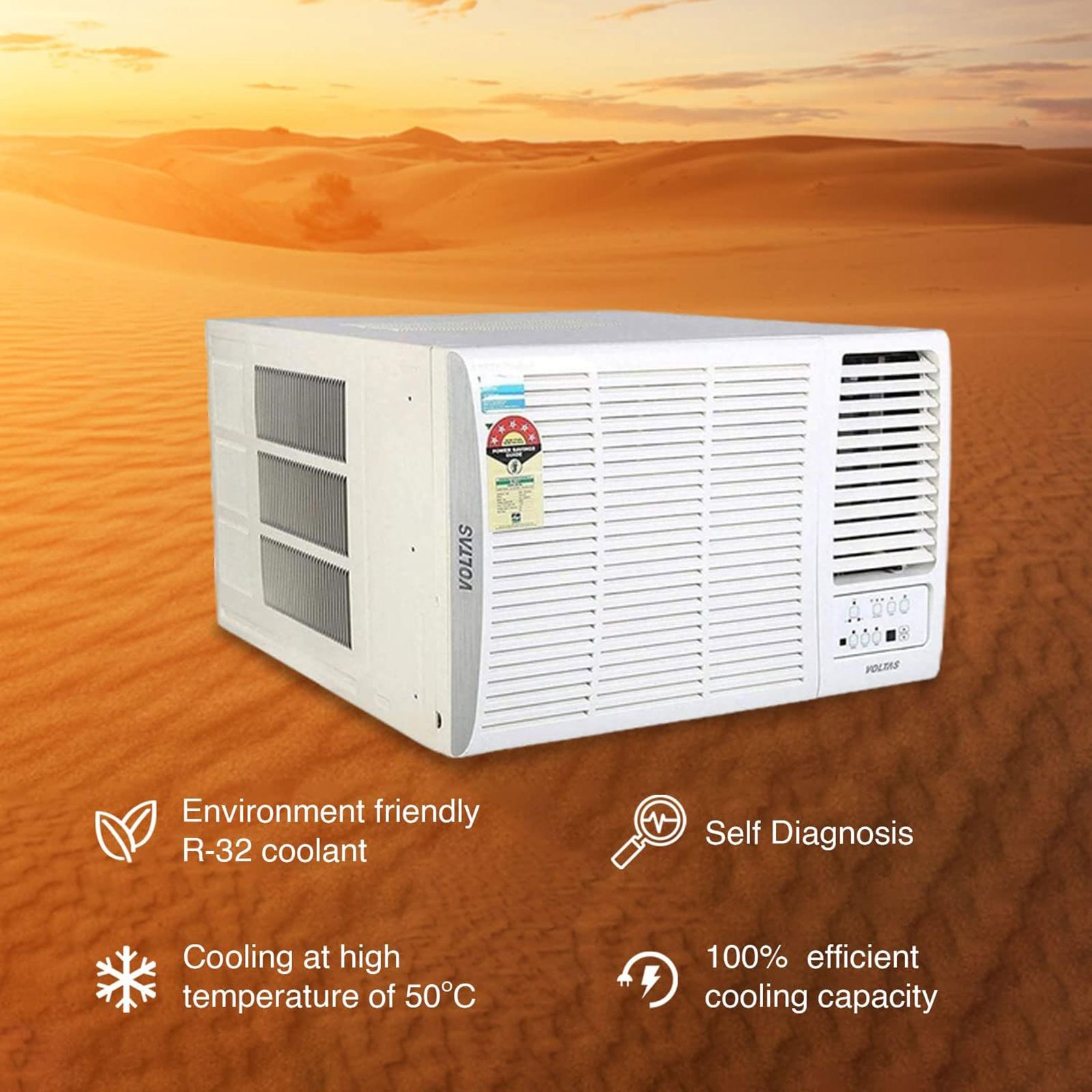 VOLTAS Vertis 2 in 1 Convertible 1.5 Ton 3 Star Inverter Window AC with Anti Dust Filter (Copper Condenser, 183V Vertis Pearl) VOLTAS Vertis 2 in 1 Convertible 1.5 Ton 3 Star Inverter Window AC with Anti Dust Filter (Copper Condenser, 183V Vertis Pearl)_9