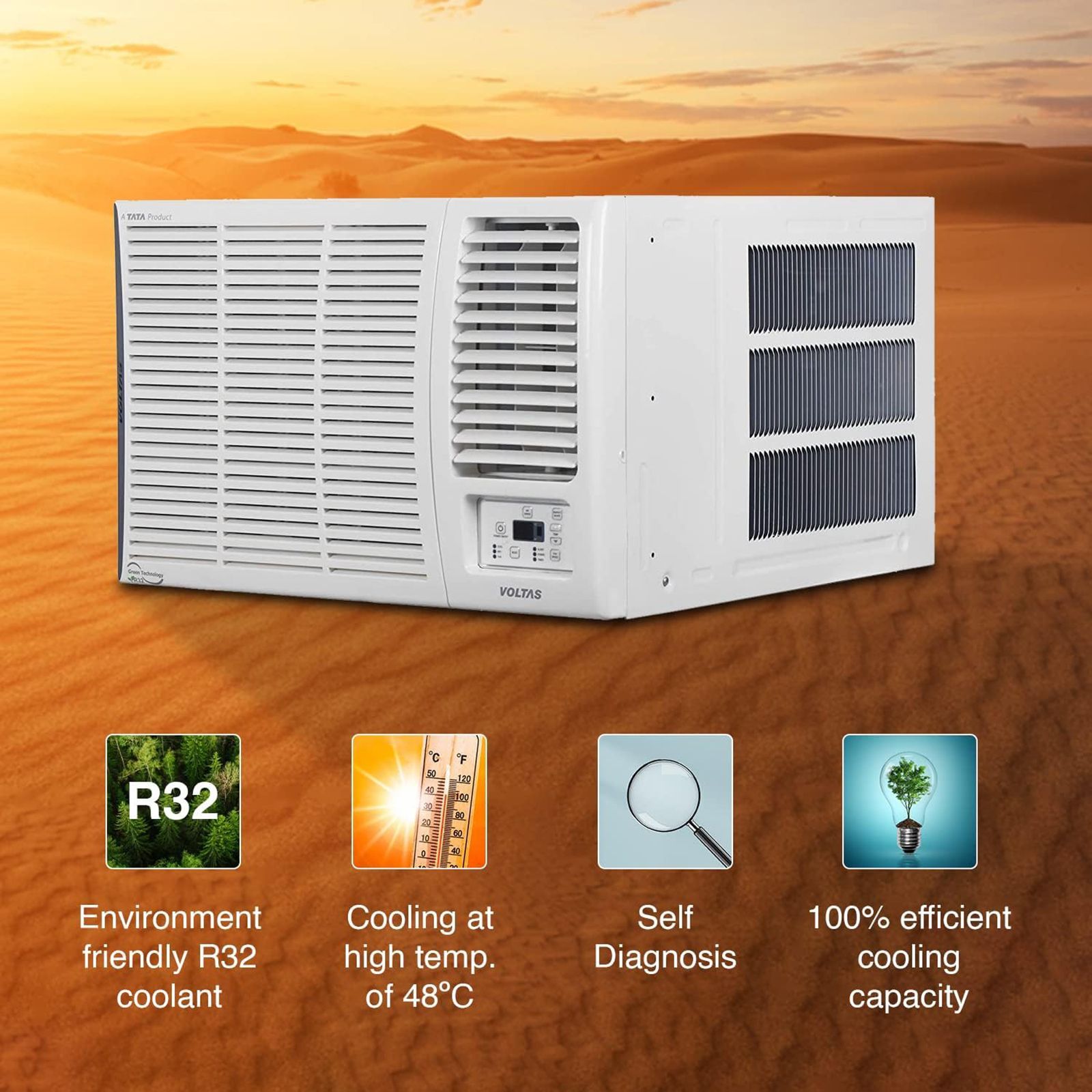 VOLTAS Vectra 1.5 Ton 3 Star Window AC ( Copper Condenser, Anti Dust Filter, 183 Vectra Pearl )_9
