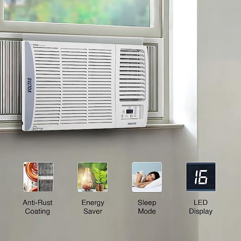 VOLTAS Vectra 1.5 Ton 3 Star Window AC ( Copper Condenser, Anti Dust Filter, 183 Vectra Pearl )_10