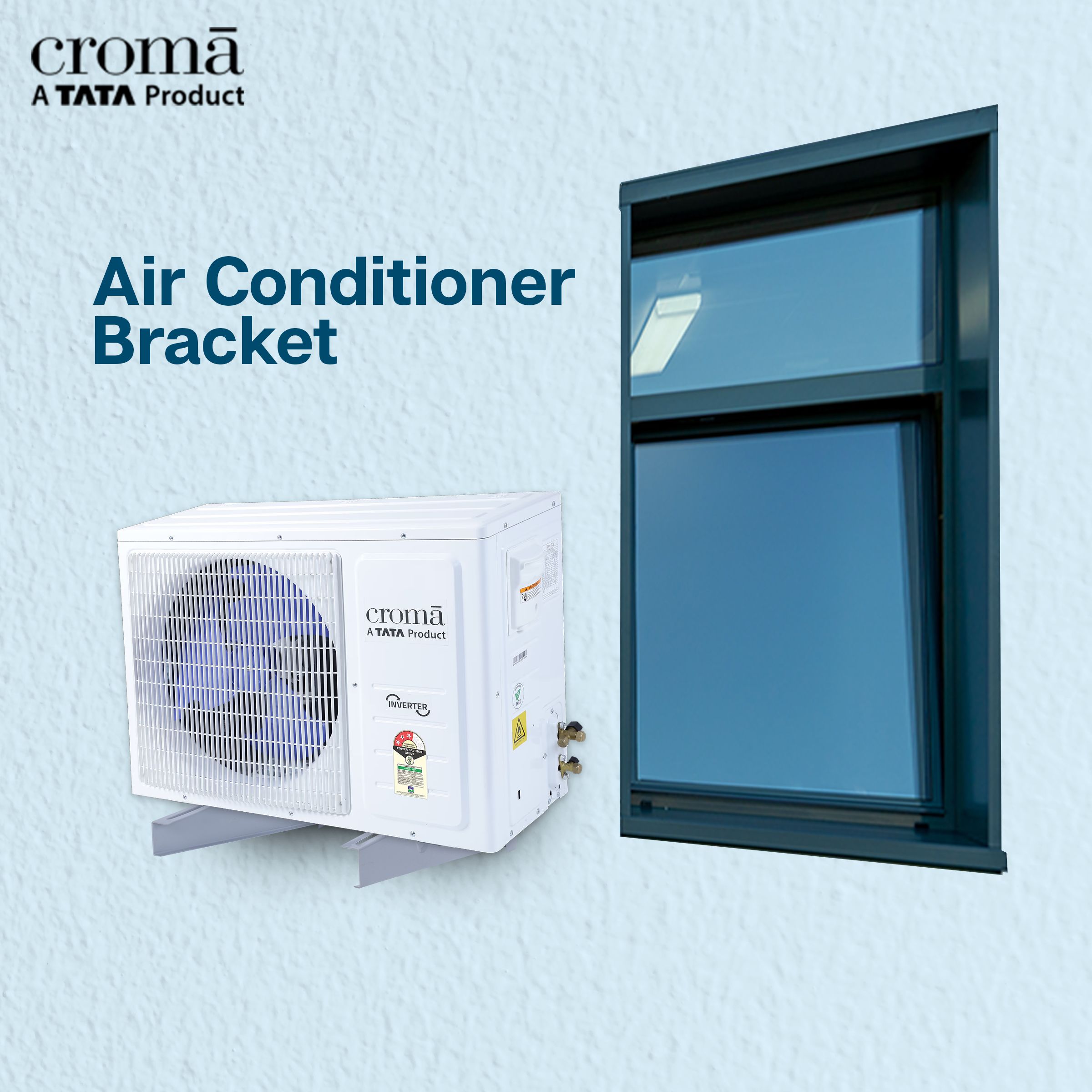 Croma Bracket For Air Conditioner (Powder Coating Process, Grey) Croma Bracket For Air Conditioner (Powder Coating Process, Grey)_3