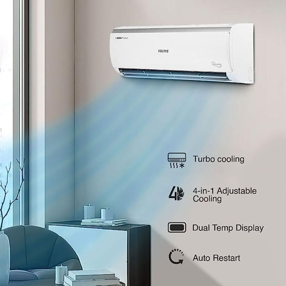 VOLTAS Vectra 4 in 1 Convertible 1 Ton 5 Star Inverter Split AC with Auto Clean Function (Copper Condenser, 125V Vectra Elite) VOLTAS Vectra 4 in 1 Convertible 1 Ton 5 Star Inverter Split AC with Auto Clean Function (Copper Condenser, 125V Vectra Elite)_10
