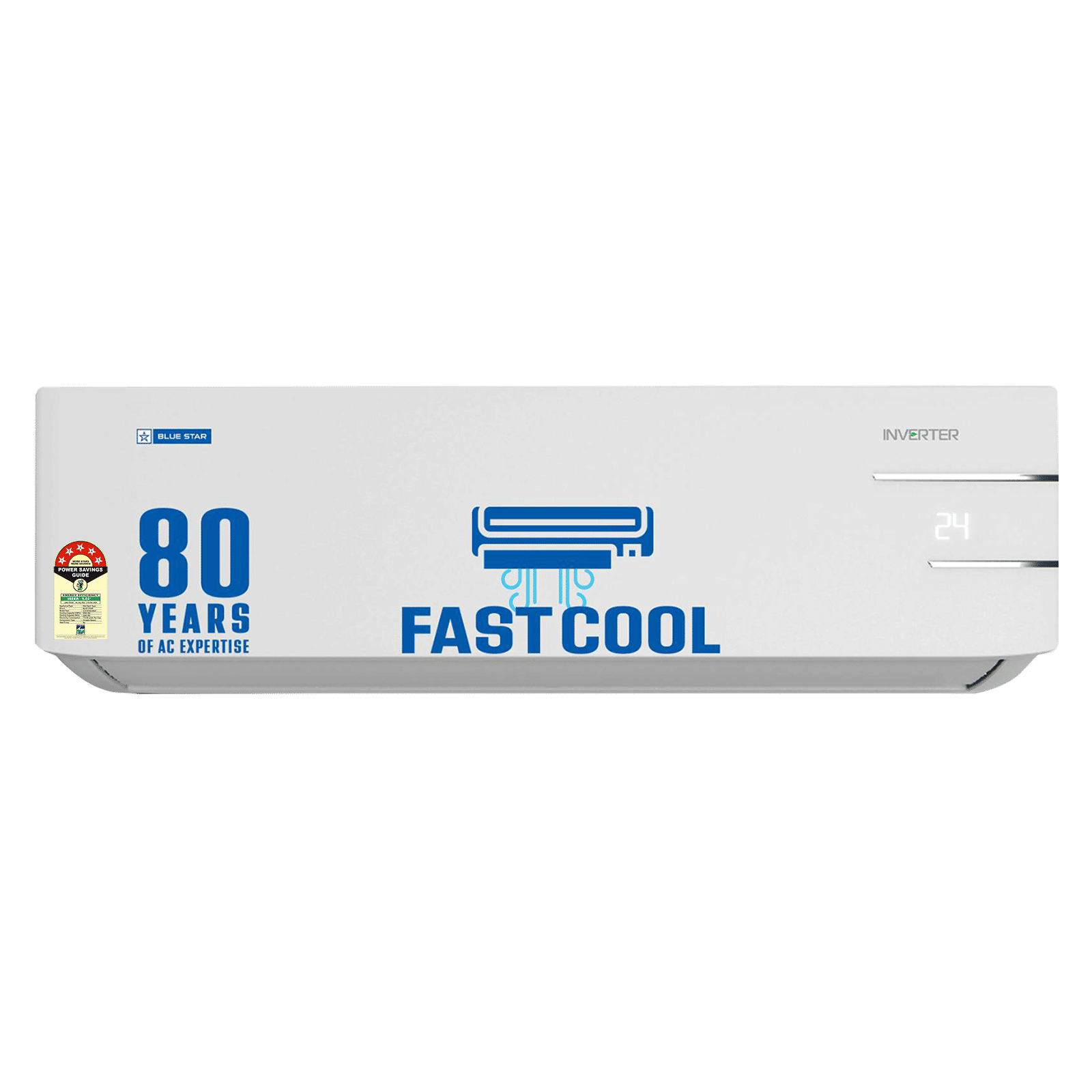 Blue Star Y Series 5 in 1 Convertible 1.5 Ton 5 Star Inverter Split AC with Turbo Cool (Copper Condenser, IC518YNU) Blue Star Y Series 5 in 1 Convertible 1.5 Ton 5 Star Inverter Split AC with Turbo Cool (Copper Condenser, IC518YNU)_1