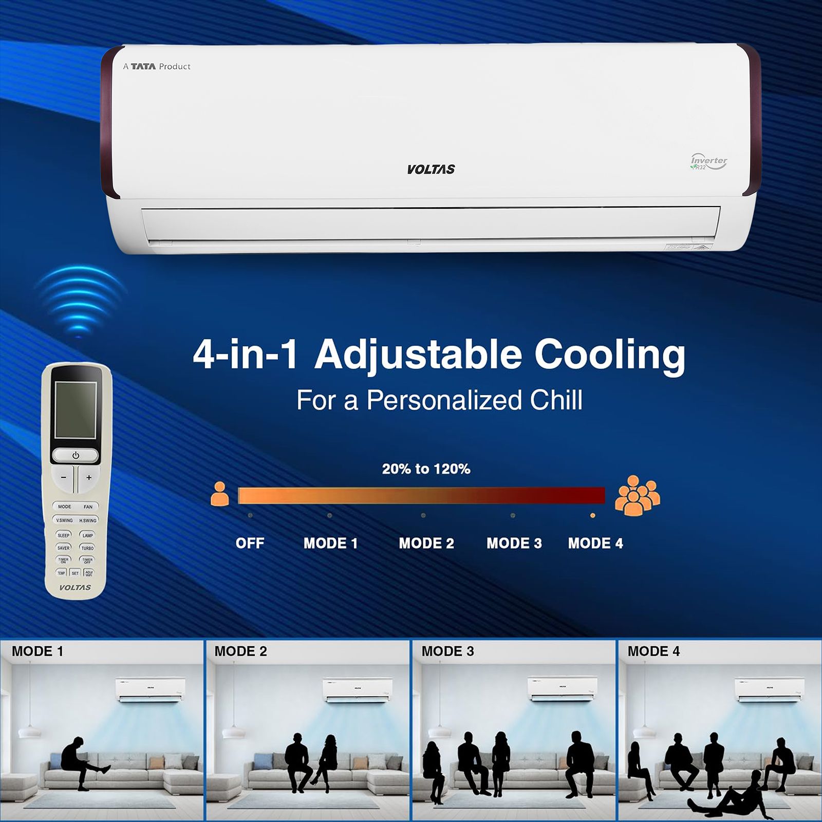VOLTAS 165V Vectra Pearl 4 in 1 Convertible 1.3 Ton 5 Star Inverter Split AC with Anti Dust Filter (Copper Condenser, 4503544) VOLTAS 165V Vectra Pearl 4 in 1 Convertible 1.3 Ton 5 Star Inverter Split AC with Anti Dust Filter (Copper Condenser, 4503544)_5