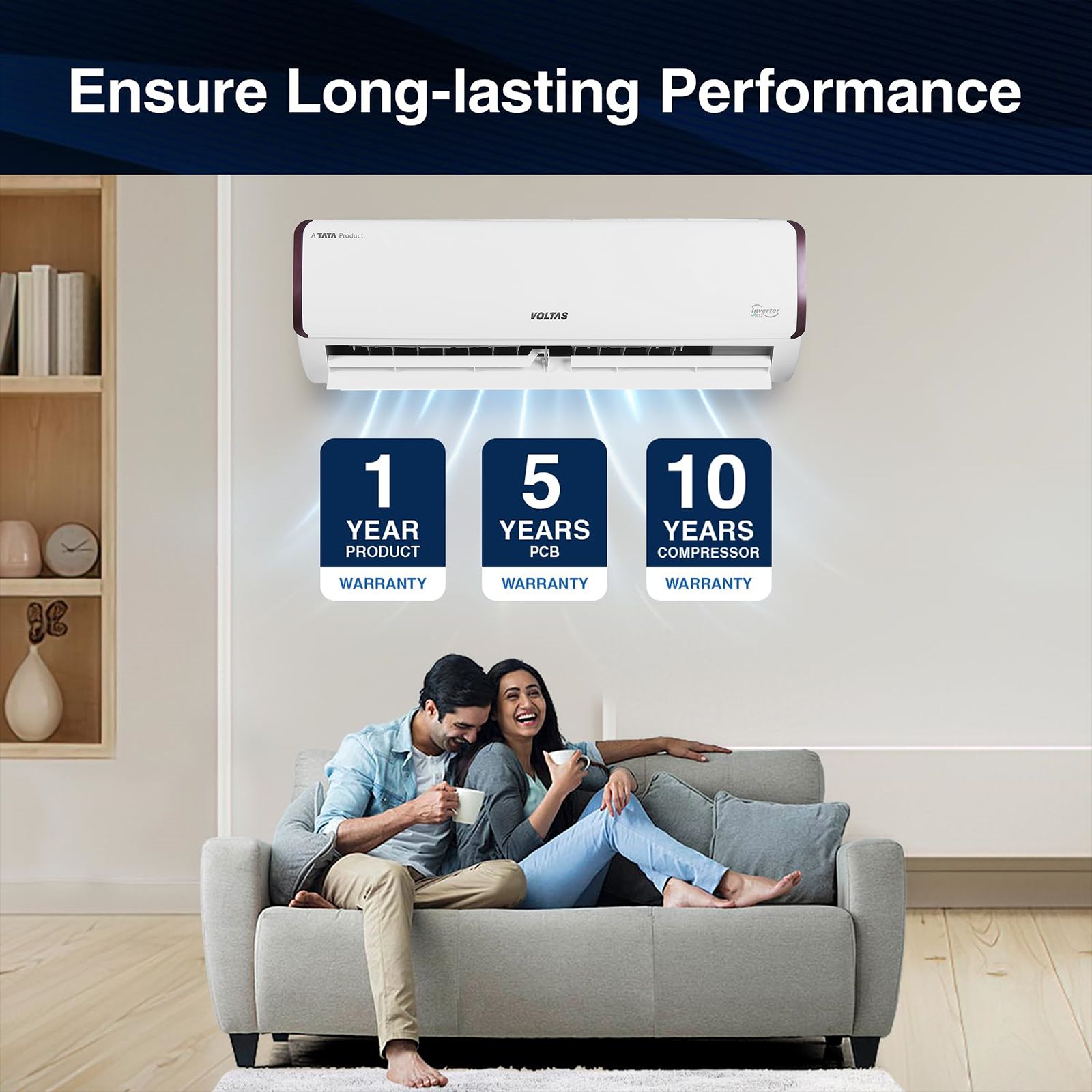 VOLTAS 165V Vectra Pearl 4 in 1 Convertible 1.3 Ton 5 Star Inverter Split AC with Anti Dust Filter (Copper Condenser, 4503544) VOLTAS 165V Vectra Pearl 4 in 1 Convertible 1.3 Ton 5 Star Inverter Split AC with Anti Dust Filter (Copper Condenser, 4503544)_6