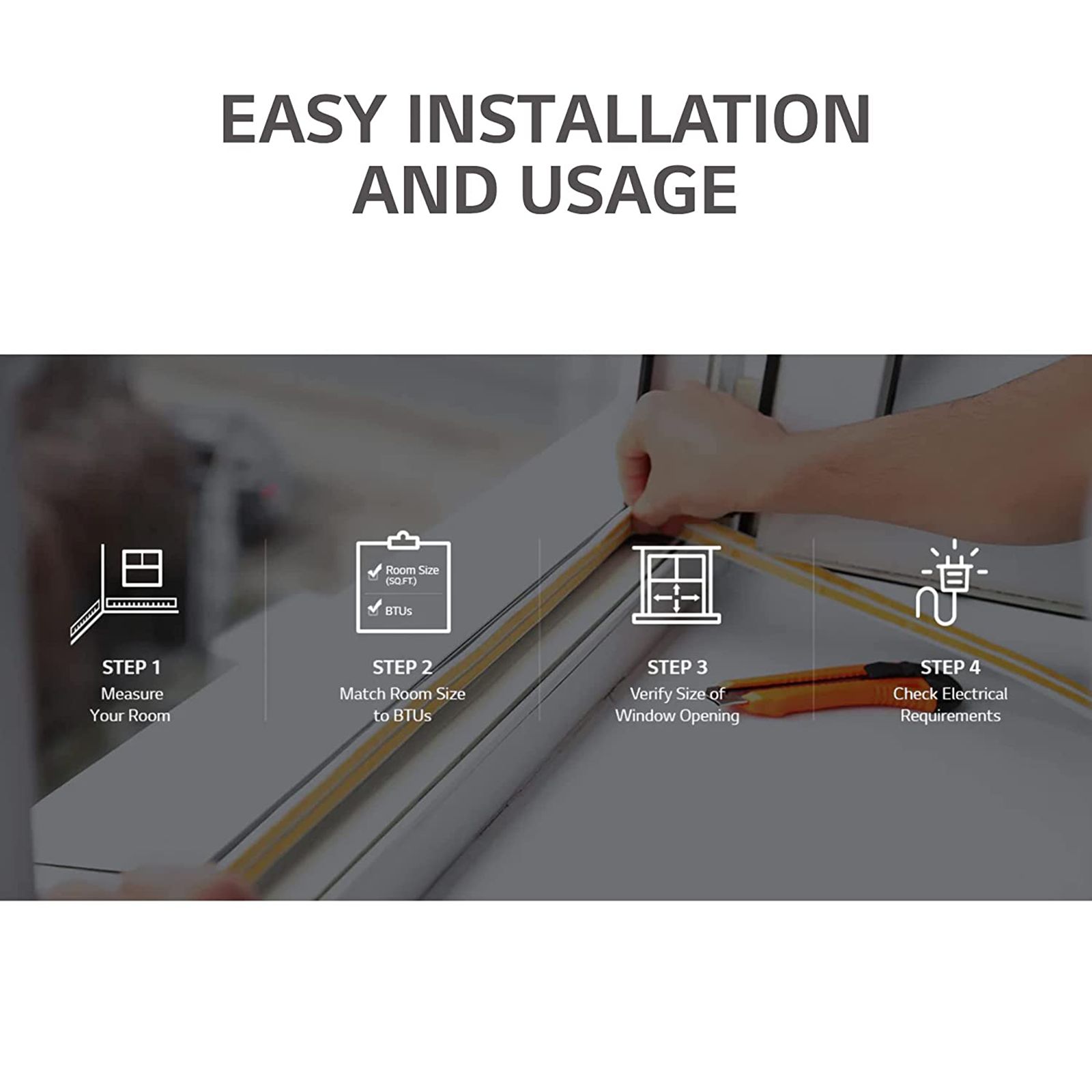 LG 4 in 1 Convertible 1.5 Ton 3 Star Inverter Window AC with HD Filter (Copper Condenser, RW-Q18WUXA.ANLG) LG 4 in 1 Convertible 1.5 Ton 3 Star Inverter Window AC with HD Filter (Copper Condenser, RW-Q18WUXA.ANLG)_15
