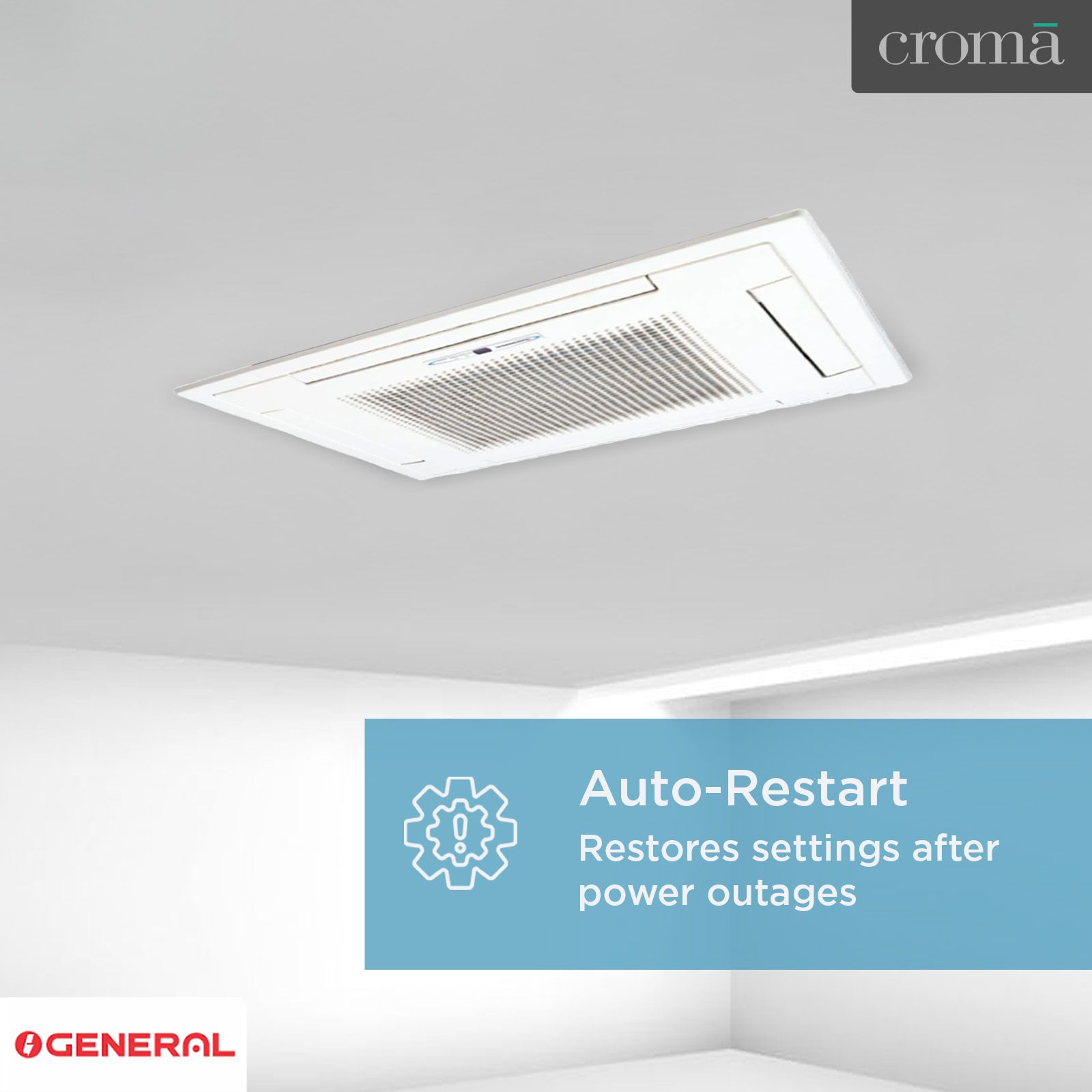 O GENERAL 3 Ton Cassette Split AC (Copper Condenser, Anti Dust Filter, AUG36FUAS)_6