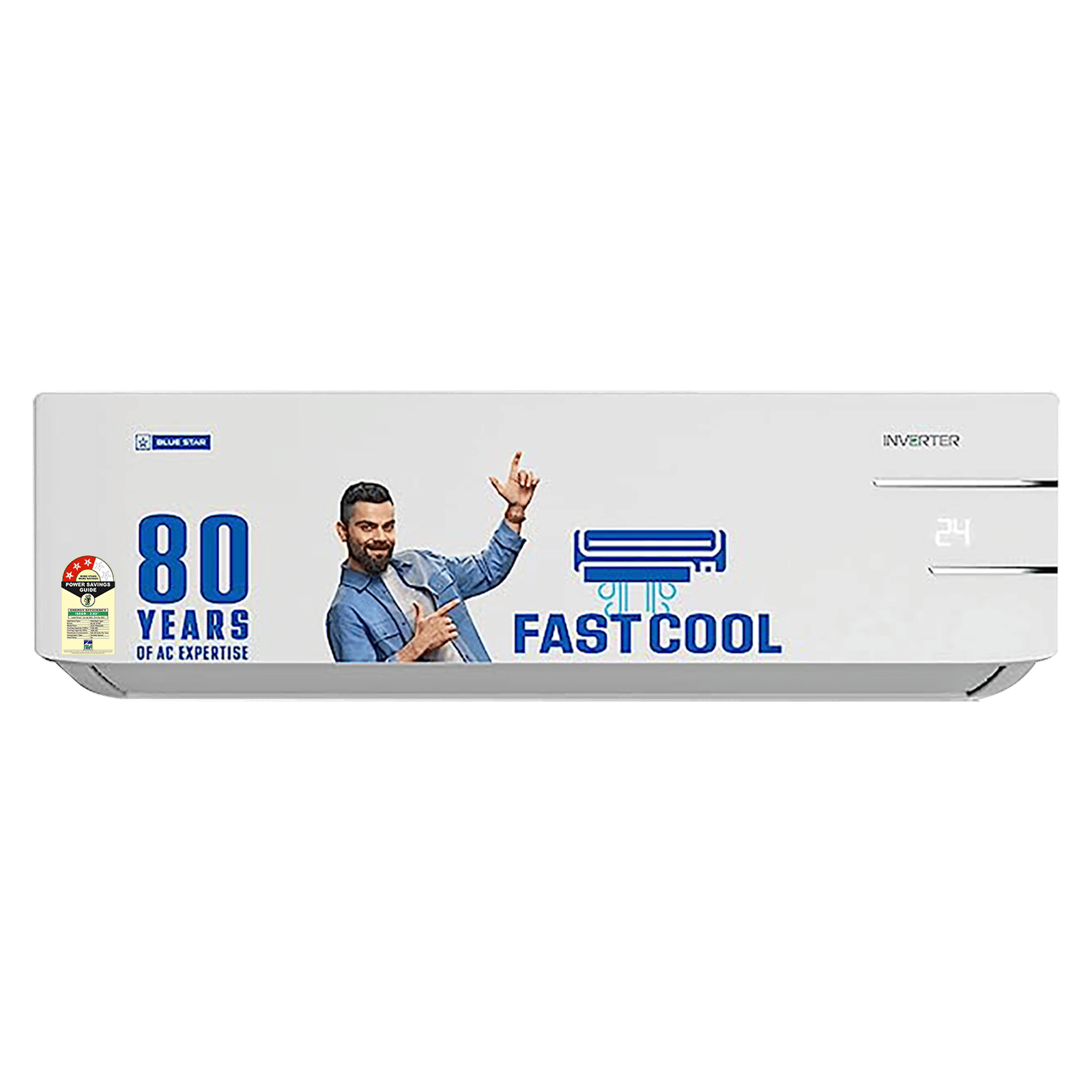 Blue Star 4 in 1 Convertible 0.9 Ton 3 Star Inverter Split AC with Self Diagnosis (Copper Condenser, IA311YNU) Blue Star 4 in 1 Convertible 0.9 Ton 3 Star Inverter Split AC with Self Diagnosis (Copper Condenser, IA311YNU)_1