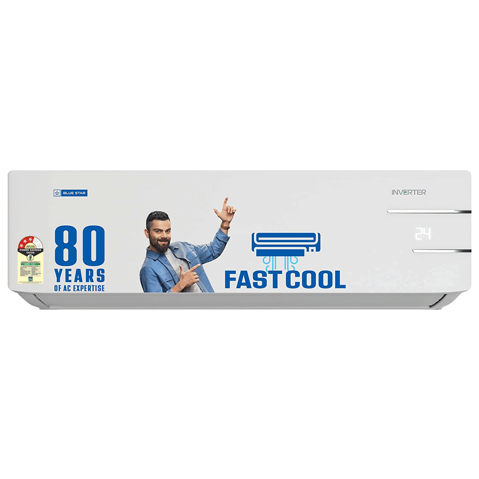 Blue Star Y Series 5 in 1 Convertible 1.5 Ton 3 Star Inverter Split AC with Self Diagnosis (Copper Condenser, ID318YKU) Blue Star Y Series 5 in 1 Convertible 1.5 Ton 3 Star Inverter Split AC with Self Diagnosis (Copper Condenser, ID318YKU)_1