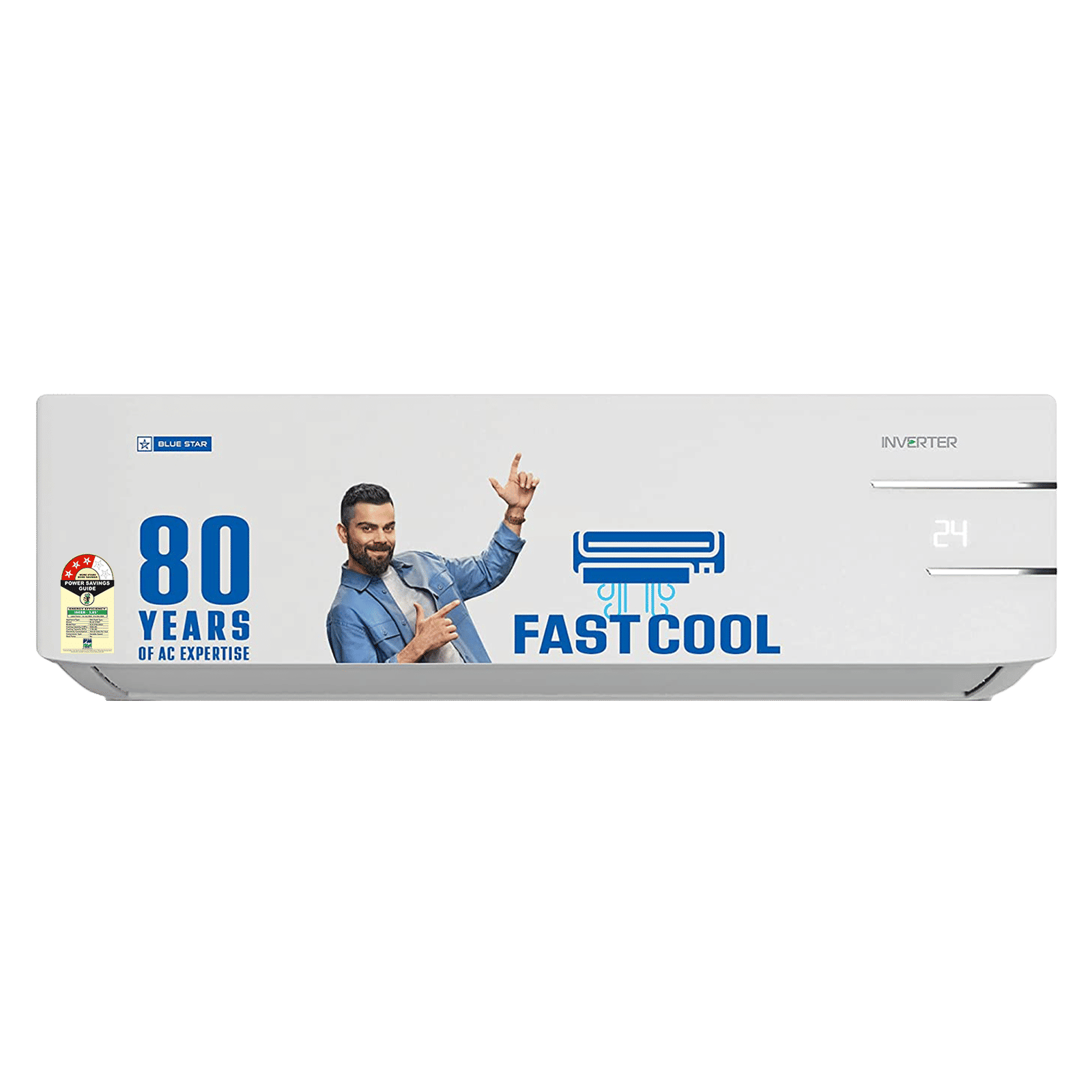 Blue Star Y Series 5 in 1 Convertible 1 Ton 3 Star Inverter Split AC with Dust Filter (Copper Condenser, IC312YNU) Blue Star Y Series 5 in 1 Convertible 1 Ton 3 Star Inverter Split AC with Dust Filter (Copper Condenser, IC312YNU)_1