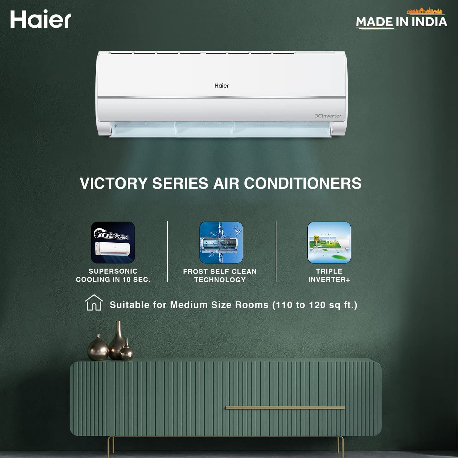 Haier Victory 5 in 1 Convertible 1 Ton 3 Star Triple Inverter Split AC with Frost Self Clean Technology (Copper Condenser, HSU11V-TMS3BE-INV) Haier Victory 5 in 1 Convertible 1 Ton 3 Star Triple Inverter Split AC with Frost Self Clean Technology (Copper Condenser, HSU11V-TMS3BE-INV)_9