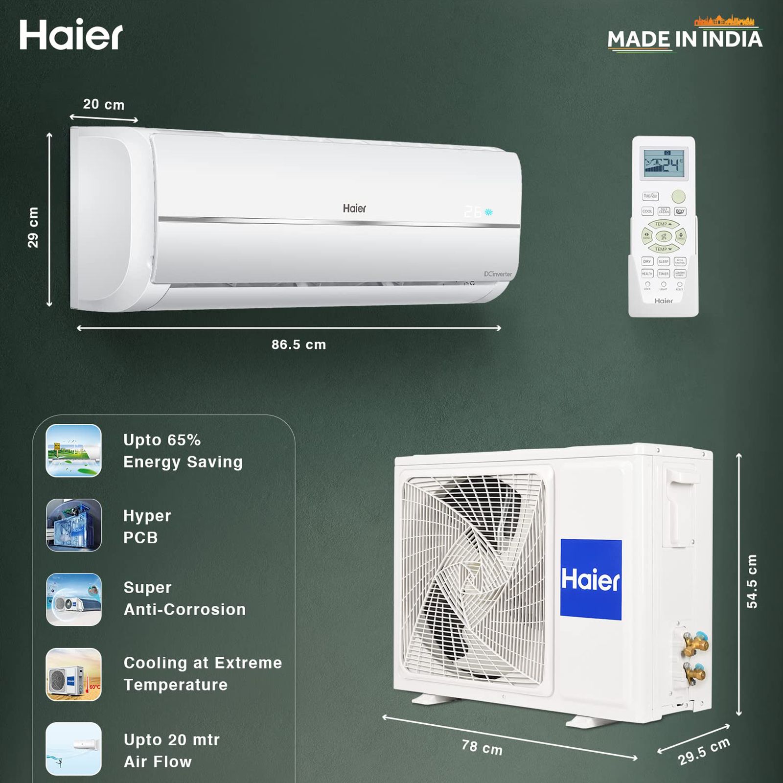 Haier Victory 5 in 1 Convertible 1.5 Ton 3 Star Triple Inverter Split AC with Frost Self Clean Technology (Copper Condenser, HSU17V-TMS3BE-INV) Haier Victory 5 in 1 Convertible 1.5 Ton 3 Star Triple Inverter Split AC with Frost Self Clean Technology (Copper Condenser, HSU17V-TMS3BE-INV)_10