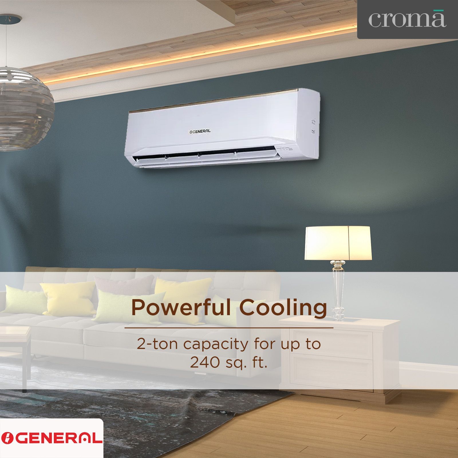 O GENERAL Buta 2 Ton 2 Star Split AC ( Copper Condenser, ASGA24BUTA-B) O GENERAL Buta 2 Ton 2 Star Split AC ( Copper Condenser, ASGA24BUTA-B)_7