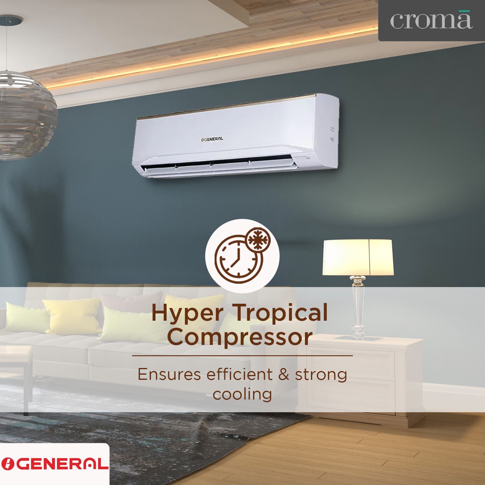 O GENERAL Buta 2 Ton 2 Star Split AC ( Copper Condenser, ASGA24BUTA-B) O GENERAL Buta 2 Ton 2 Star Split AC ( Copper Condenser, ASGA24BUTA-B)_8