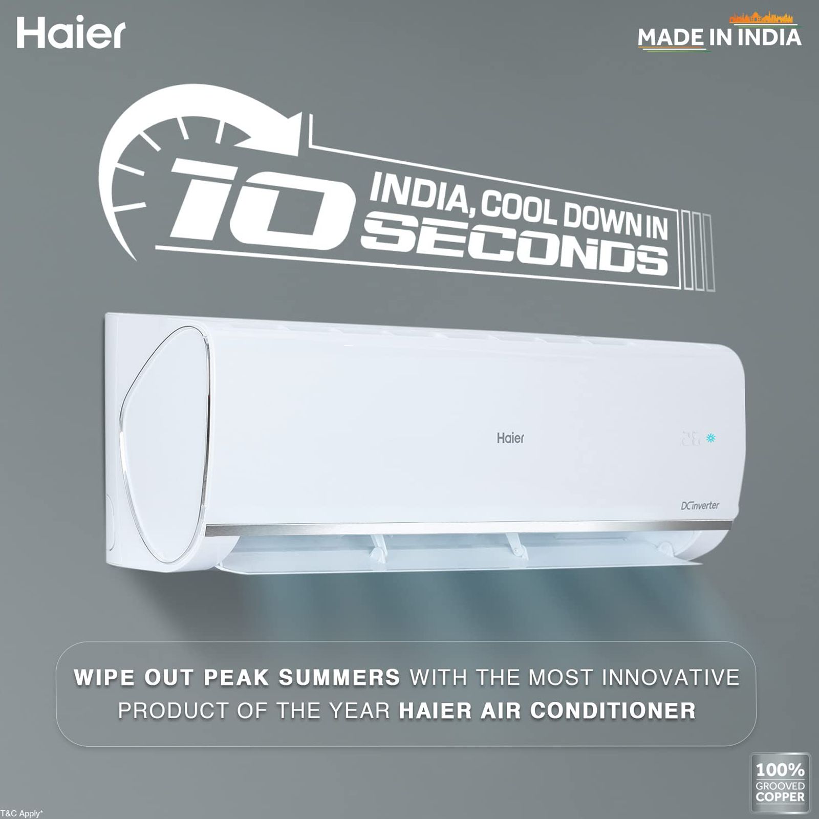 Haier 7 in 1 Convertible 1.5 Ton 5 Star Triple Inverter Split AC with Frost Self Clean Technology (Copper Condenser, HSU18K-PYS5BE) Haier 7 in 1 Convertible 1.5 Ton 5 Star Triple Inverter Split AC with Frost Self Clean Technology (Copper Condenser, HSU18K-PYS5BE)_9