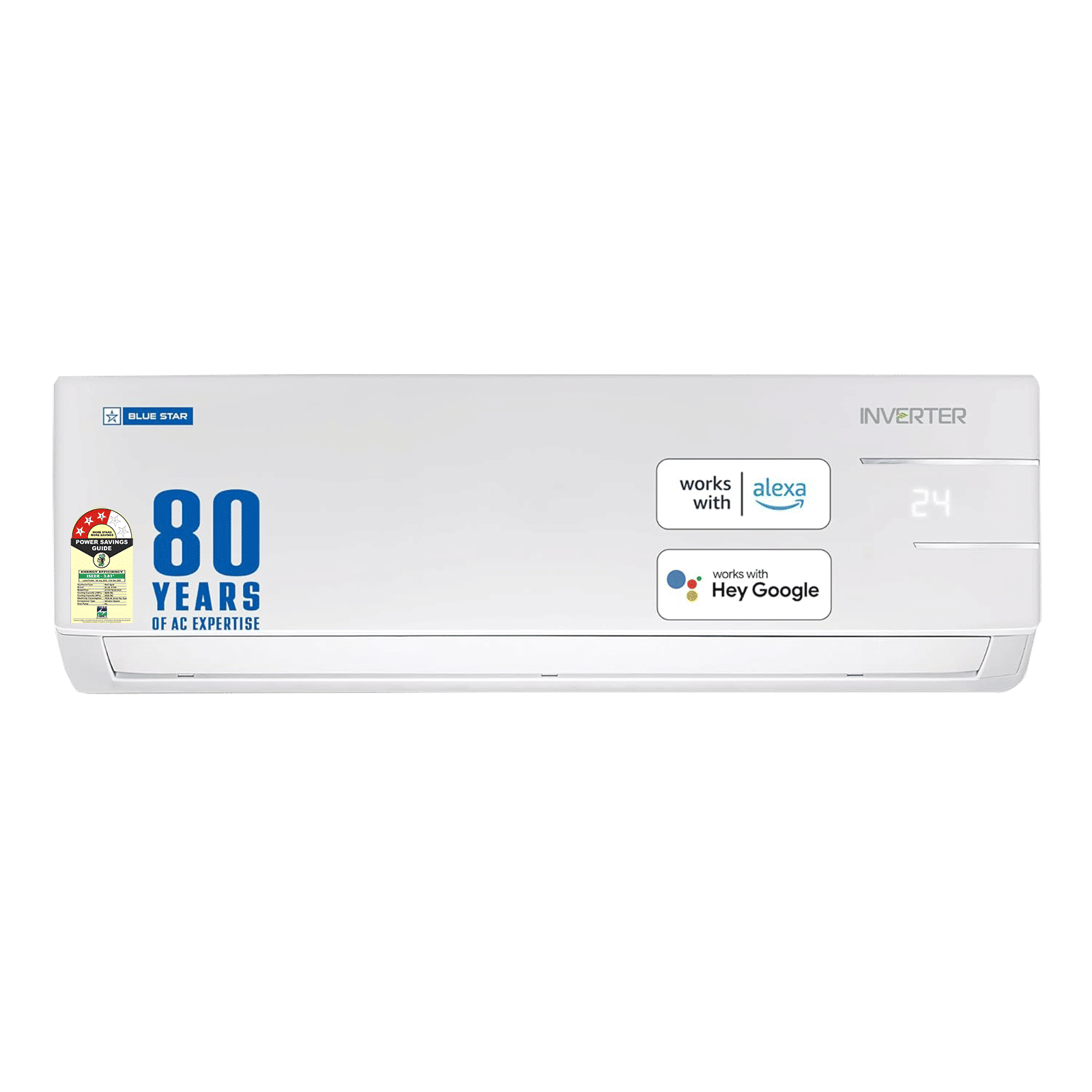Blue Star YNUS 5 in 1 Convertible 1.5 Ton 3 Star Inverter Split Smart AC with Turbo Cool (Copper Condenser, IC318YNUS) Blue Star YNUS 5 in 1 Convertible 1.5 Ton 3 Star Inverter Split Smart AC with Turbo Cool (Copper Condenser, IC318YNUS)_1