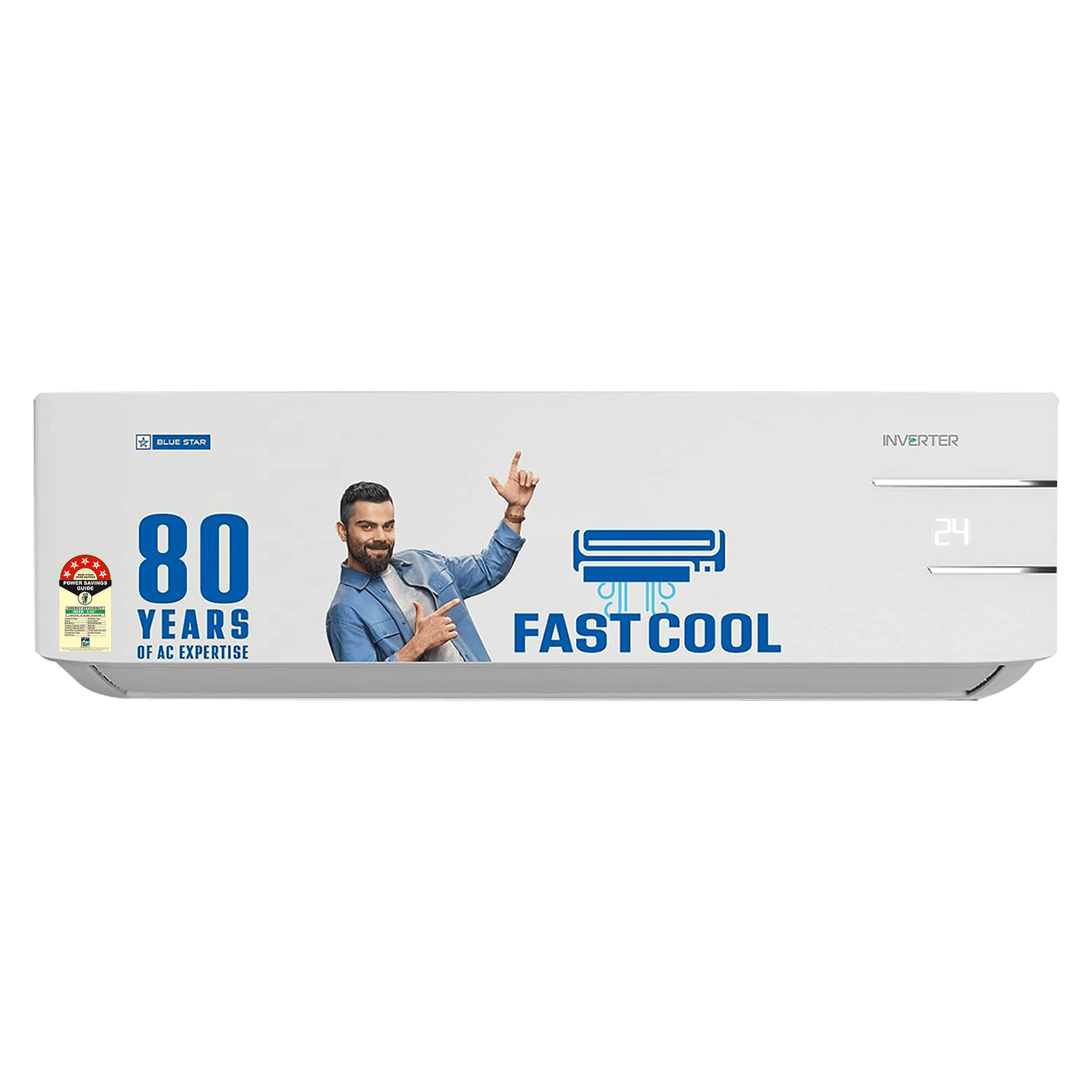 Blue Star YNUS 5 in 1 Convertible 1.5 Ton 5 Star Inverter Split Smart AC with Dust Filter (Copper Condenser, IC518YNUS) Blue Star YNUS 5 in 1 Convertible 1.5 Ton 5 Star Inverter Split Smart AC with Dust Filter (Copper Condenser, IC518YNUS)_1