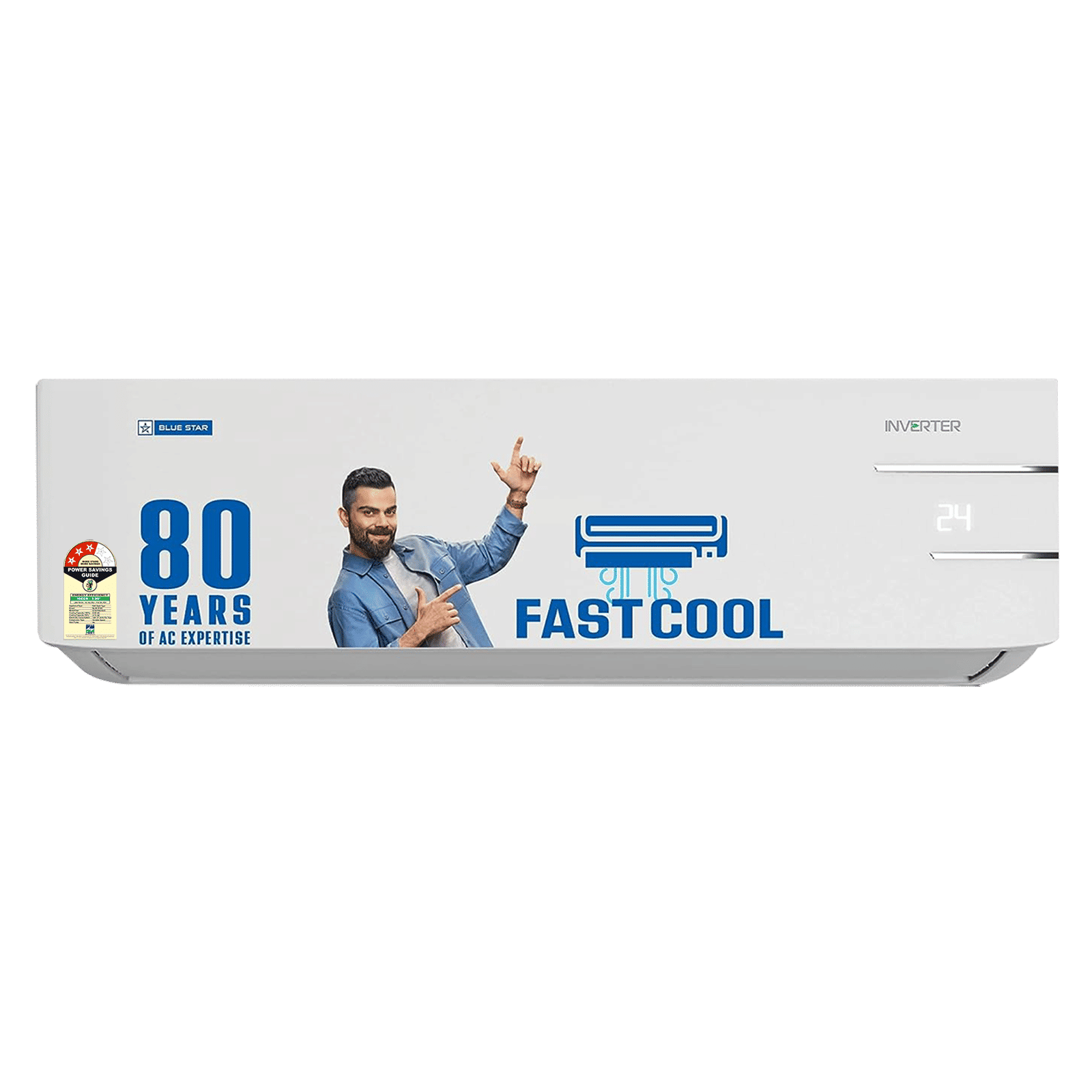 Blue Star YNU 5 in 1 Convertible 2 Ton 3 Star Inverter Split AC with Turbo Cool ( Copper Condenser, IC324YNU) Blue Star YNU 5 in 1 Convertible 2 Ton 3 Star Inverter Split AC with Turbo Cool ( Copper Condenser, IC324YNU)_1