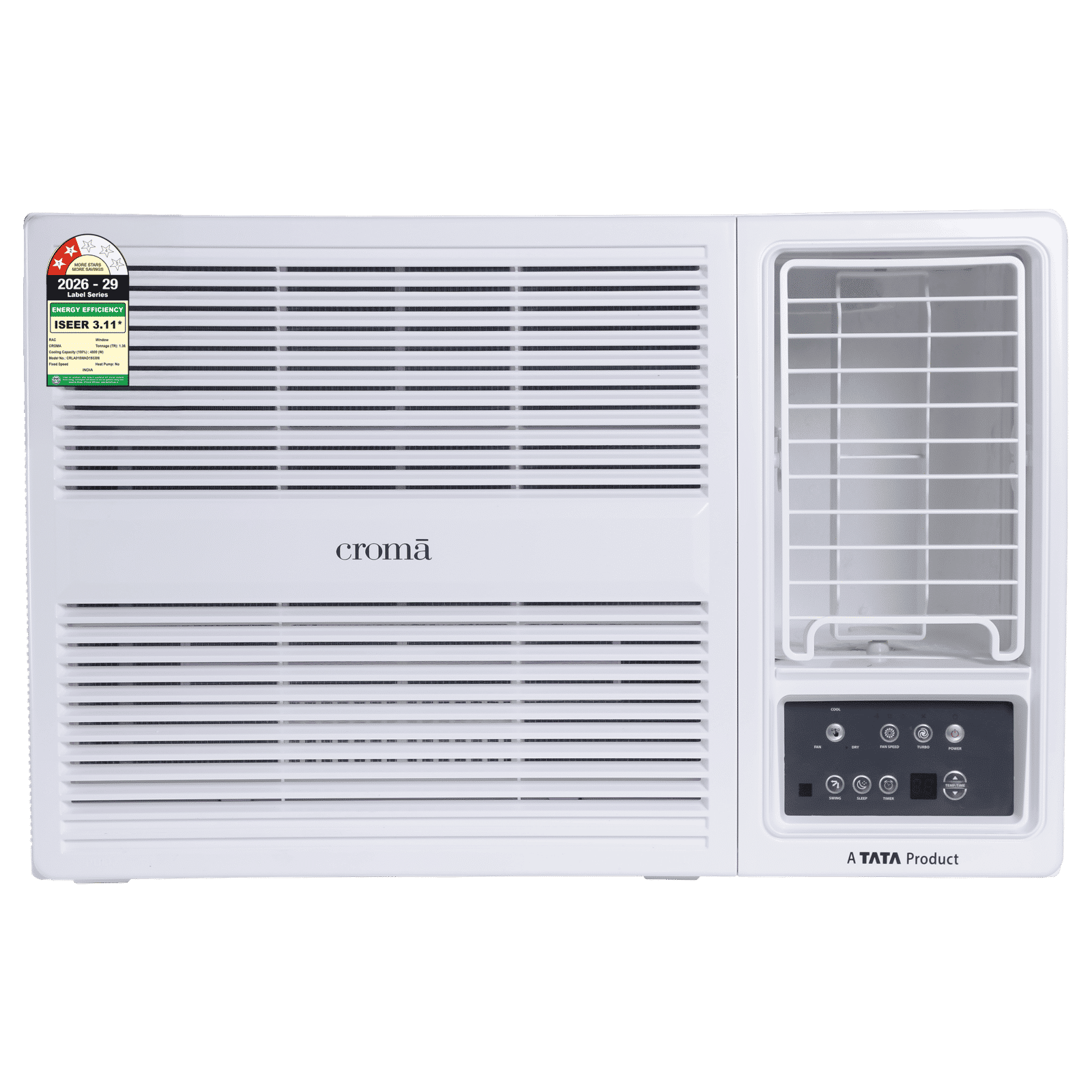 Croma 1.5 Ton 2 Star Fixed Speed Window AC (Copper Condenser, Dust Filter, CRLA018WAD193306)_1