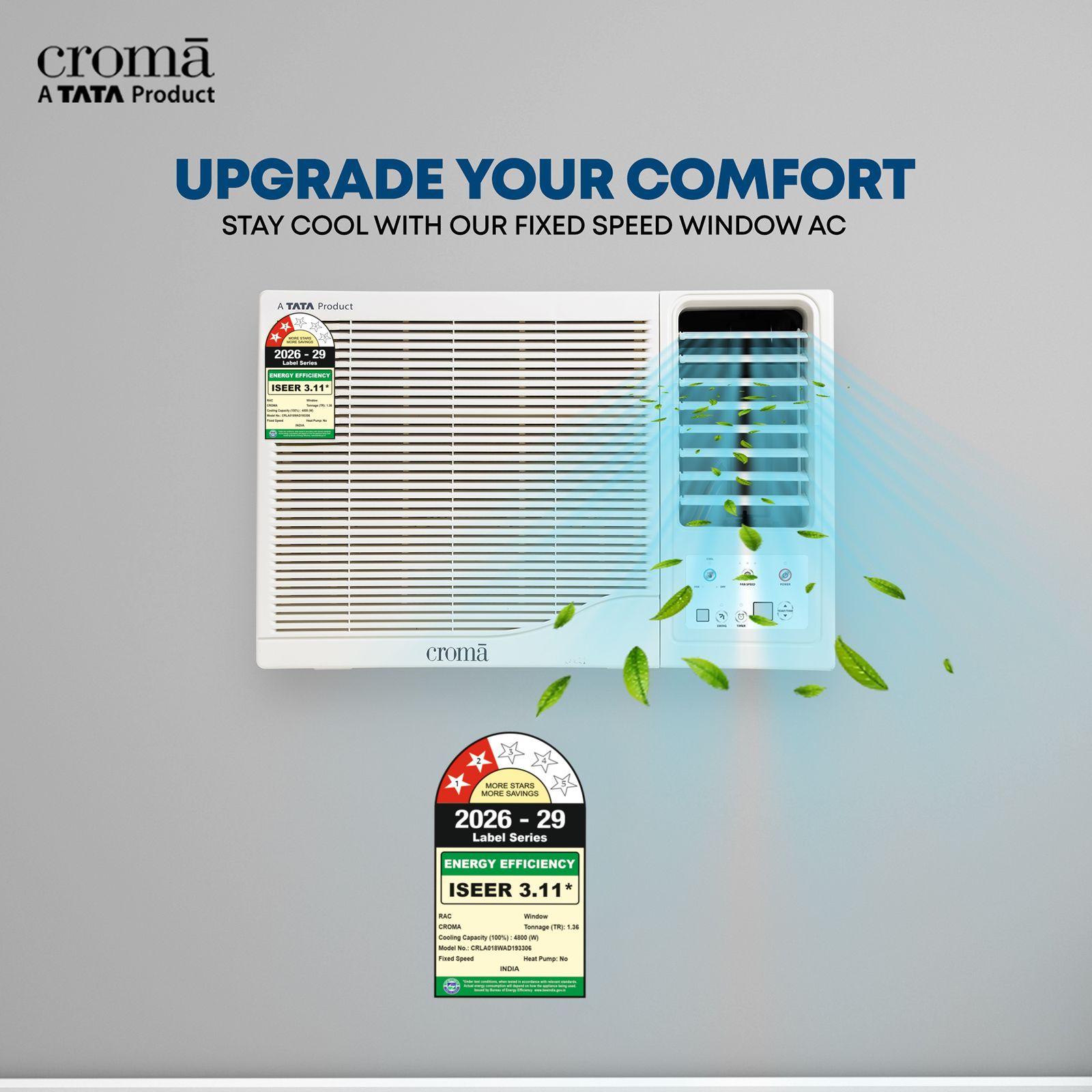 Croma 1.5 Ton 2 Star Fixed Speed Window AC (Copper Condenser, Dust Filter, CRLA018WAD193306)_15