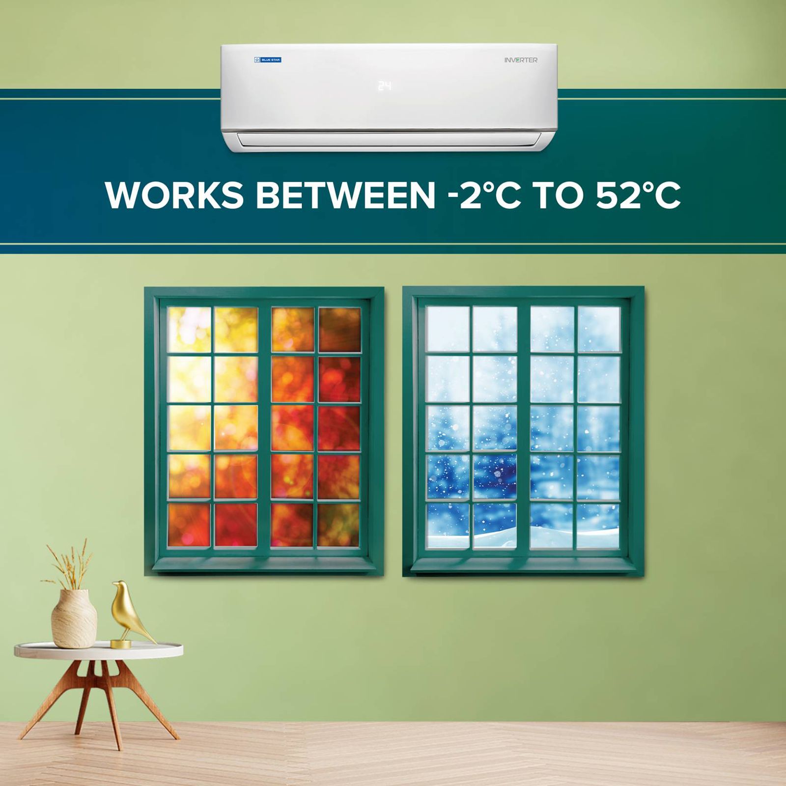 Blue Star D Series 5 in 1 Convertible 2 Ton 3 Star Hot & Cold Split AC with Nano BluProtect Technology (Copper Condenser, IA324DNUHC) Blue Star D Series 5 in 1 Convertible 2 Ton 3 Star Hot & Cold Split AC with Nano BluProtect Technology (Copper Condenser, IA324DNUHC)_15