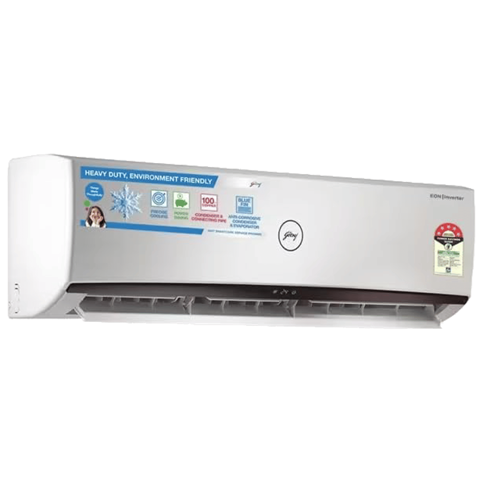Godrej L Series 5 in 1 Convertible 2 Ton 5 Star Inverter Split AC with Hydrophilic Blue Fins (Copper Condenser, GODJ 2T SIC 24LTC5-WWR) Godrej L Series 5 in 1 Convertible 2 Ton 5 Star Inverter Split AC with Hydrophilic Blue Fins (Copper Condenser, GODJ 2T SIC 24LTC5-WWR)_5