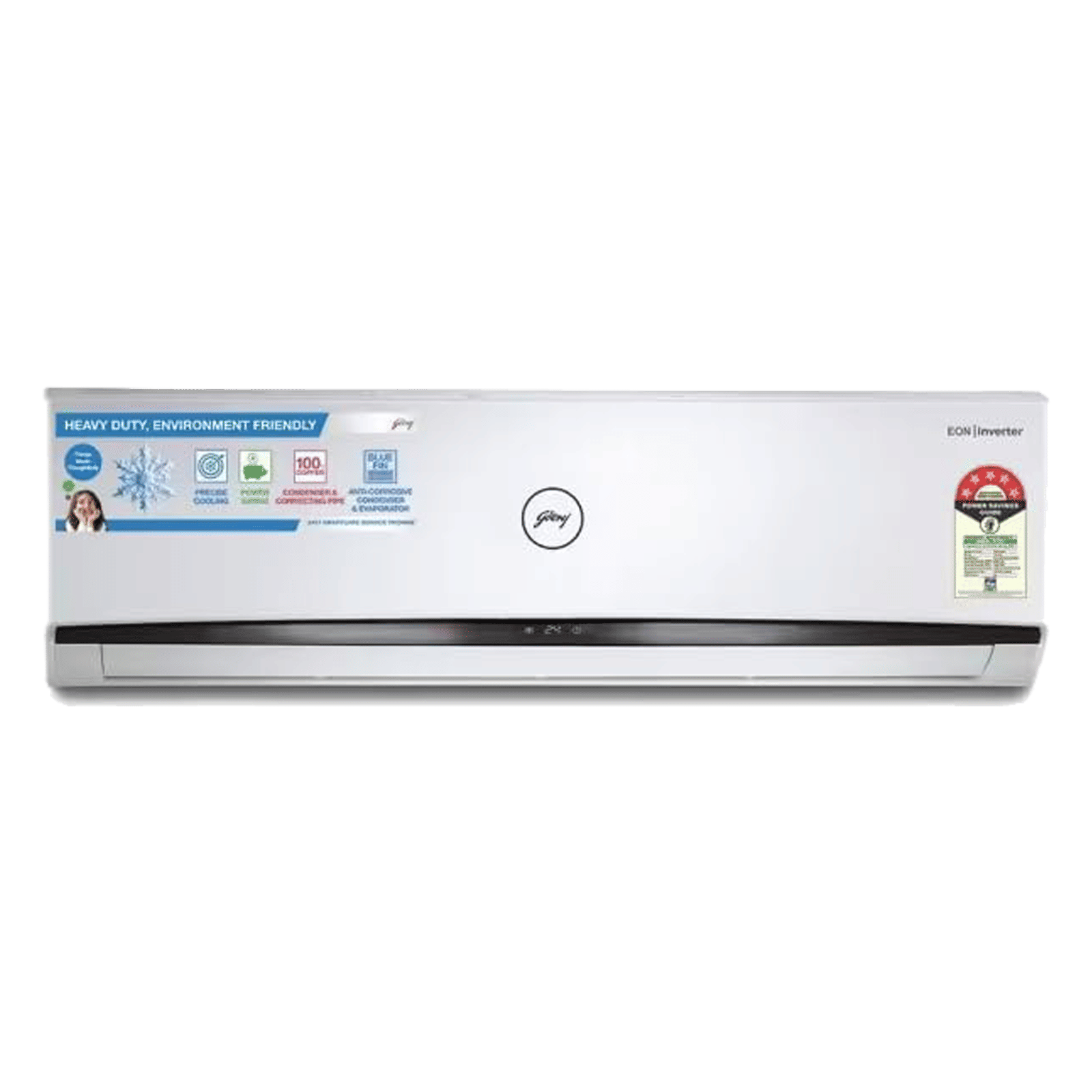 Godrej L Series 5 in 1 Convertible 2 Ton 5 Star Inverter Split AC with Hydrophilic Blue Fins (Copper Condenser, GODJ 2T SIC 24LTC5-WWR) Godrej L Series 5 in 1 Convertible 2 Ton 5 Star Inverter Split AC with Hydrophilic Blue Fins (Copper Condenser, GODJ 2T SIC 24LTC5-WWR)_1