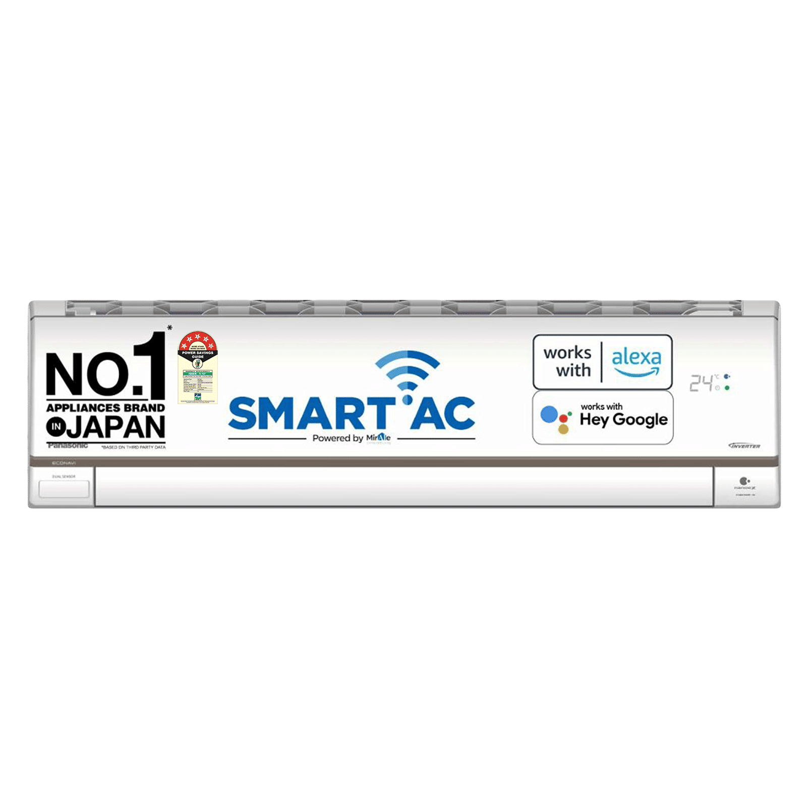 Panasonic HU 7 in 1 Convertible 1 Ton 5 Star Inverter Split Smart AC with Voice Assistant (Copper Condenser, CS/CU-HU12AKYF) Panasonic HU 7 in 1 Convertible 1 Ton 5 Star Inverter Split Smart AC with Voice Assistant (Copper Condenser, CS/CU-HU12AKYF)_1