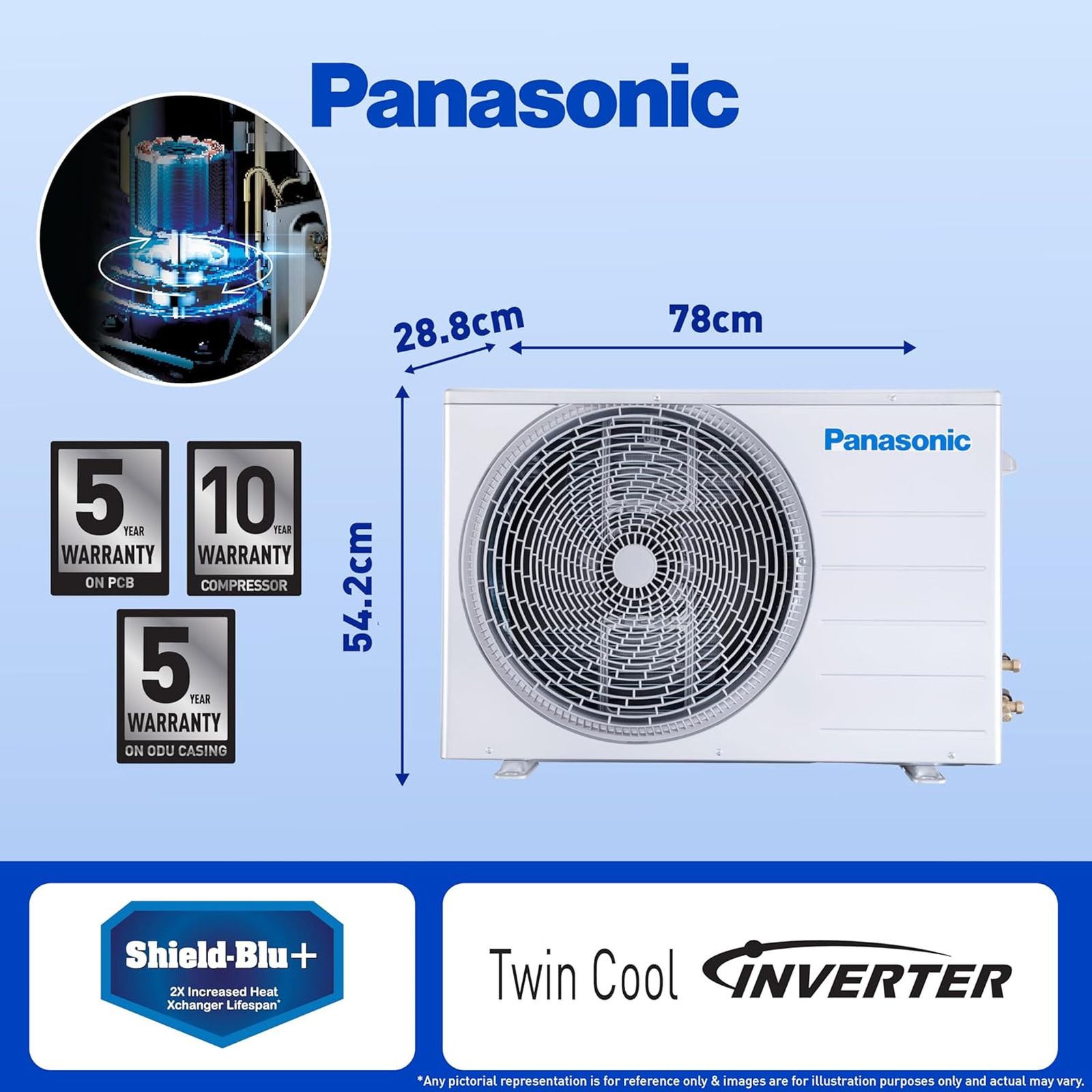 Panasonic HU 7 in 1 Convertible 1.5 Ton 5 Star Inverter Split Smart AC with Voice Assistant (Copper Condenser, CS/CU-HU18AKYF) Panasonic HU 7 in 1 Convertible 1.5 Ton 5 Star Inverter Split Smart AC with Voice Assistant (Copper Condenser, CS/CU-HU18AKYF)_10