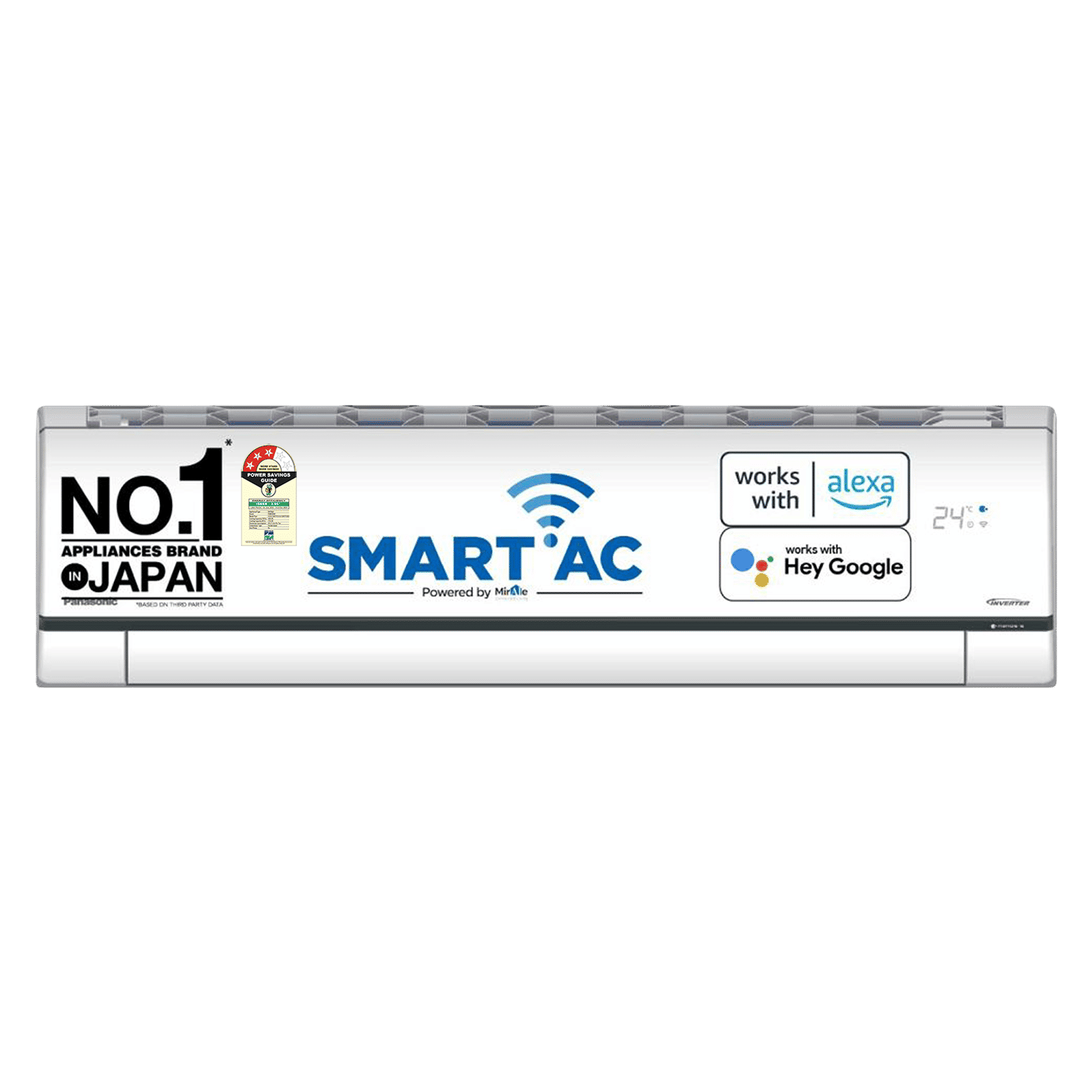 Panasonic AU 7 in 1 Convertible 1 Ton 3 Star Inverter Split Smart AC with Voice Assistant ( Copper Condenser, CS/CU-AU12AKYF) Panasonic AU 7 in 1 Convertible 1 Ton 3 Star Inverter Split Smart AC with Voice Assistant ( Copper Condenser, CS/CU-AU12AKYF)_1