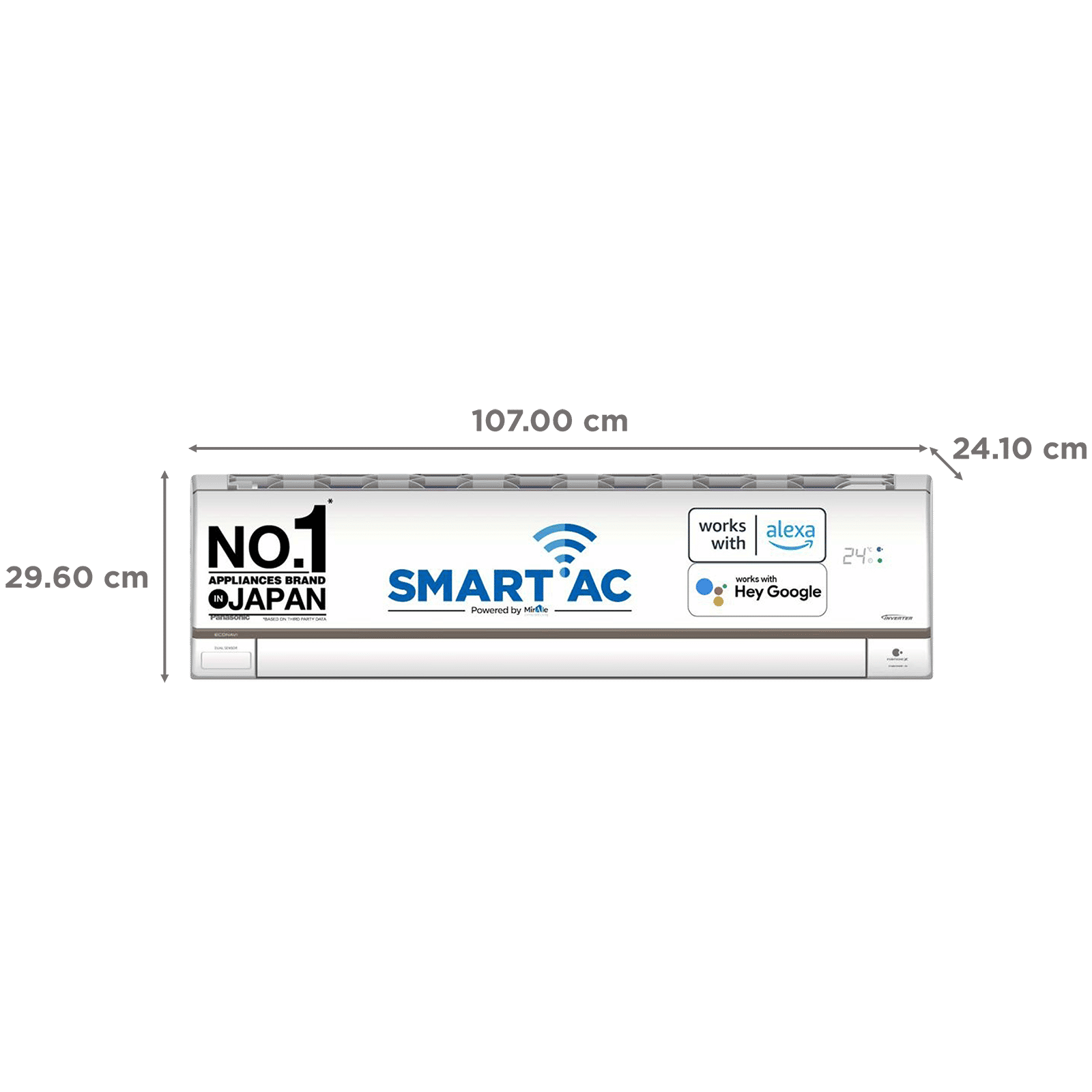 Panasonic AU 7 in 1 Convertible 2 Ton 3 Star Inverter Split Smart AC with Voice Assistant ( Copper Condenser, CS/CU-AU24AKYF) Panasonic AU 7 in 1 Convertible 2 Ton 3 Star Inverter Split Smart AC with Voice Assistant ( Copper Condenser, CS/CU-AU24AKYF)_4