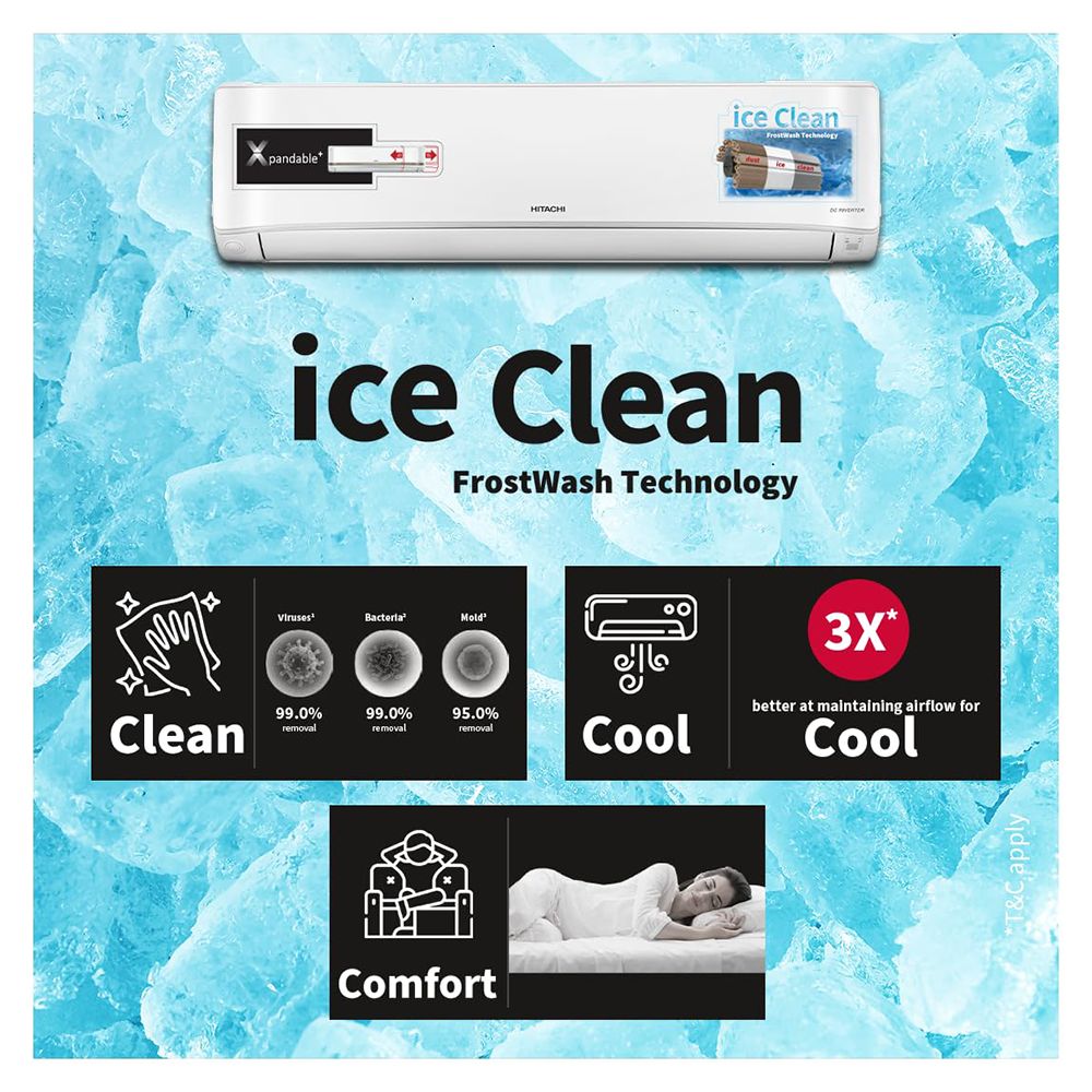 HITACHI iKasu 5400FXL 1.5 Ton 5 Star Inverter Split AC (Copper Condenser, Superfine Mesh Filter, RAS.G518PCBIBF)_7