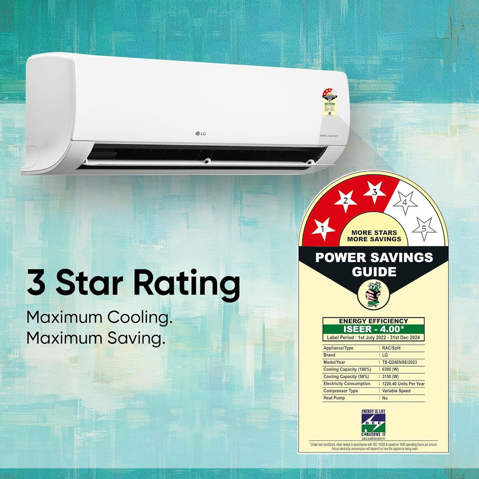 LG TS 6 in 1 Convertible 2 Ton 3 Star Dual Inverter Split AC with VIRAAT Mode (Copper Condenser, TS-Q24ENXE.ANLG) LG TS 6 in 1 Convertible 2 Ton 3 Star Dual Inverter Split AC with VIRAAT Mode (Copper Condenser, TS-Q24ENXE.ANLG)_10