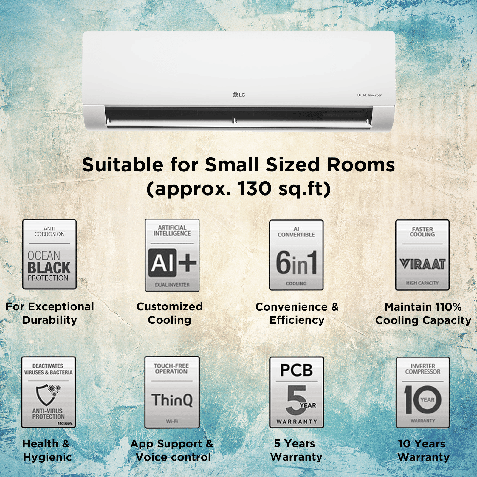 LG TS 6 in 1 Convertible 1.5 Ton 5 Star Dual Inverter Split Smart AC with Wi-Fi Supported (Copper Condenser, TS-Q19MWZE.ANLG) LG TS 6 in 1 Convertible 1.5 Ton 5 Star Dual Inverter Split Smart AC with Wi-Fi Supported (Copper Condenser, TS-Q19MWZE.ANLG)_3