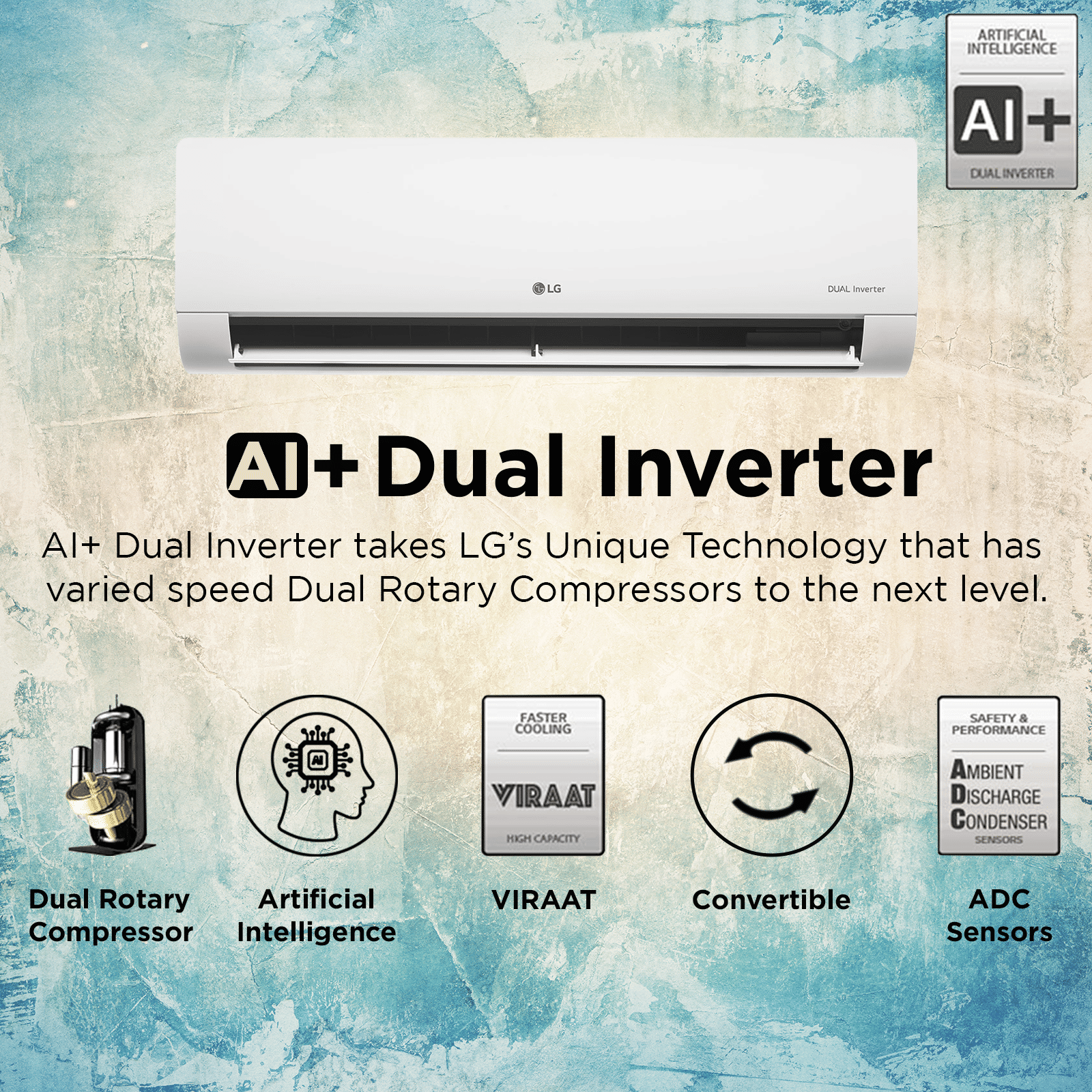 LG TS 6 in 1 Convertible 1.5 Ton 5 Star Dual Inverter Split Smart AC with Wi-Fi Supported (Copper Condenser, TS-Q19MWZE.ANLG) LG TS 6 in 1 Convertible 1.5 Ton 5 Star Dual Inverter Split Smart AC with Wi-Fi Supported (Copper Condenser, TS-Q19MWZE.ANLG)_4