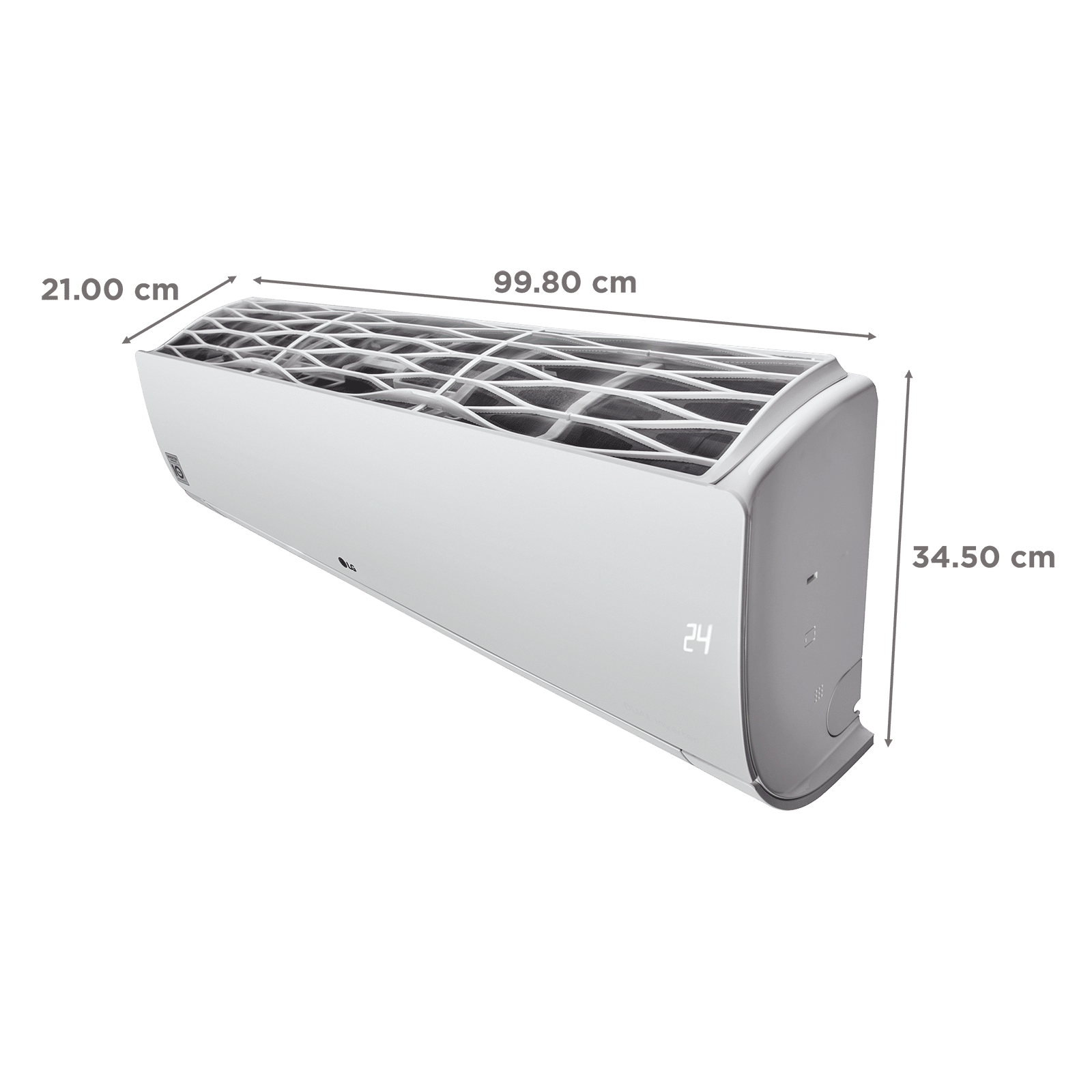 LG TS 5 in 1 Convertible 2 Ton 3 Star Hot & Cold Inverter Split AC with HD Filter (Copper Condenser, TS-H24VNXE.ANLG)_3