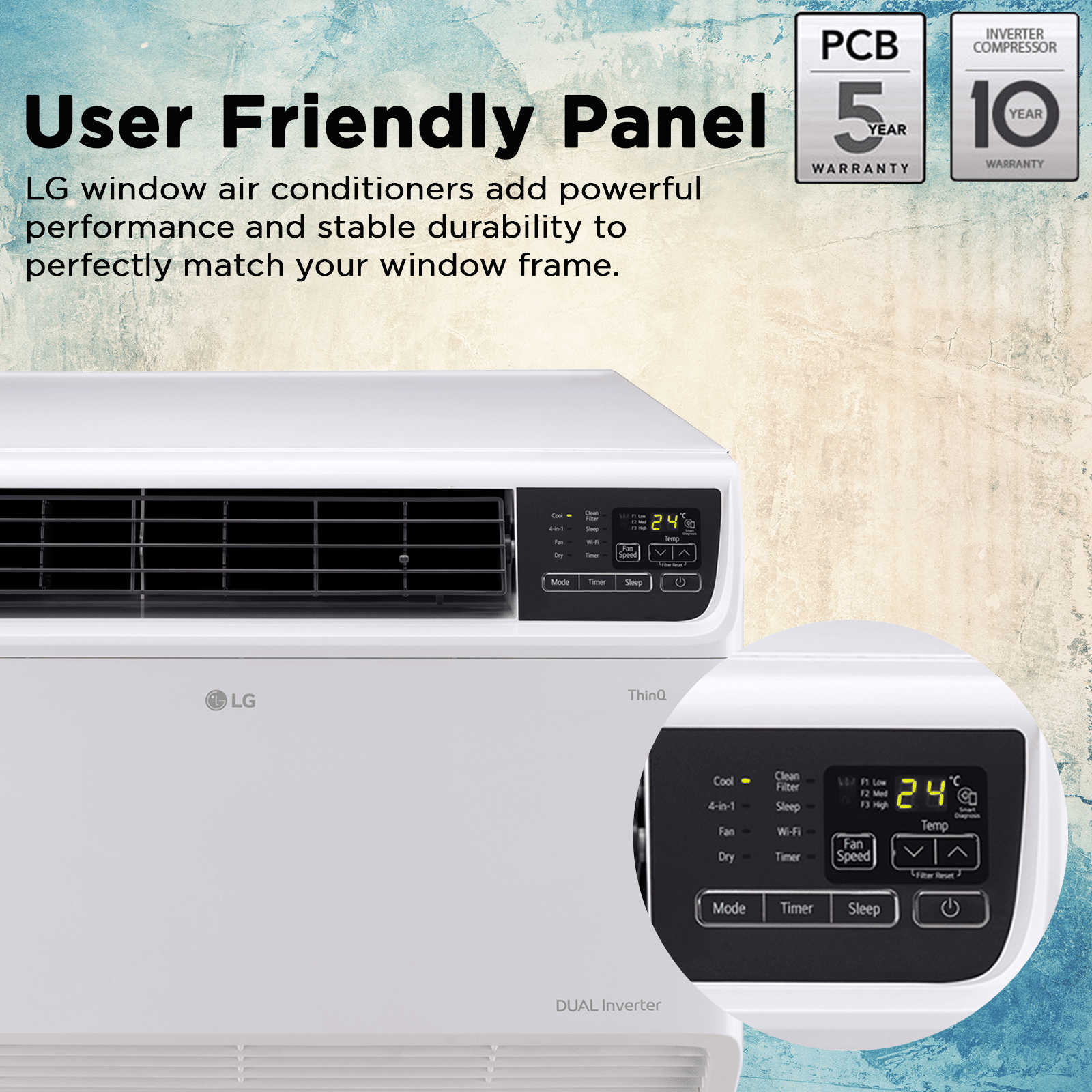 LG TW 4 in 1 Convertible 1.5 Ton 3 Star Dual Inverter Window Smart AC with Wi-Fi Supported (Copper Condenser, TW-Q18WWXA.ASLG) LG TW 4 in 1 Convertible 1.5 Ton 3 Star Dual Inverter Window Smart AC with Wi-Fi Supported (Copper Condenser, TW-Q18WWXA.ASLG)_13