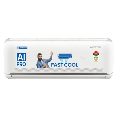 Blue Star N Series 5 in 1 Convertible 1.5 Ton 5 Star Inverter Split Smart AC with Voice Command Technology (Copper Condenser, IC518NNURS)
