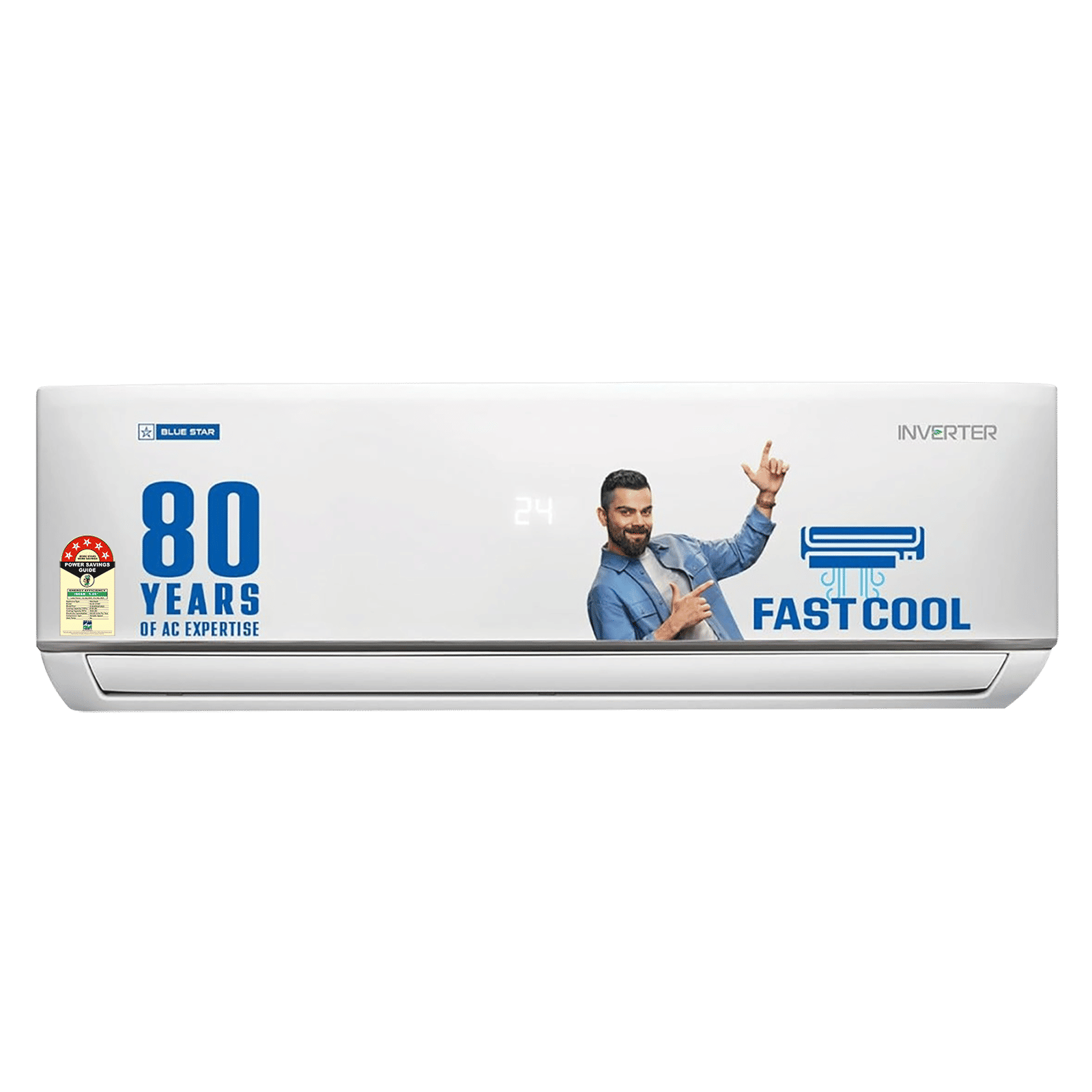 Blue Star D Series 5 in 1 Convertible 2 Ton 5 Star Inverter Split AC with DigiQ Penta Sensor (Copper Condenser, IC524DNUR) Blue Star D Series 5 in 1 Convertible 2 Ton 5 Star Inverter Split AC with DigiQ Penta Sensor (Copper Condenser, IC524DNUR)_1