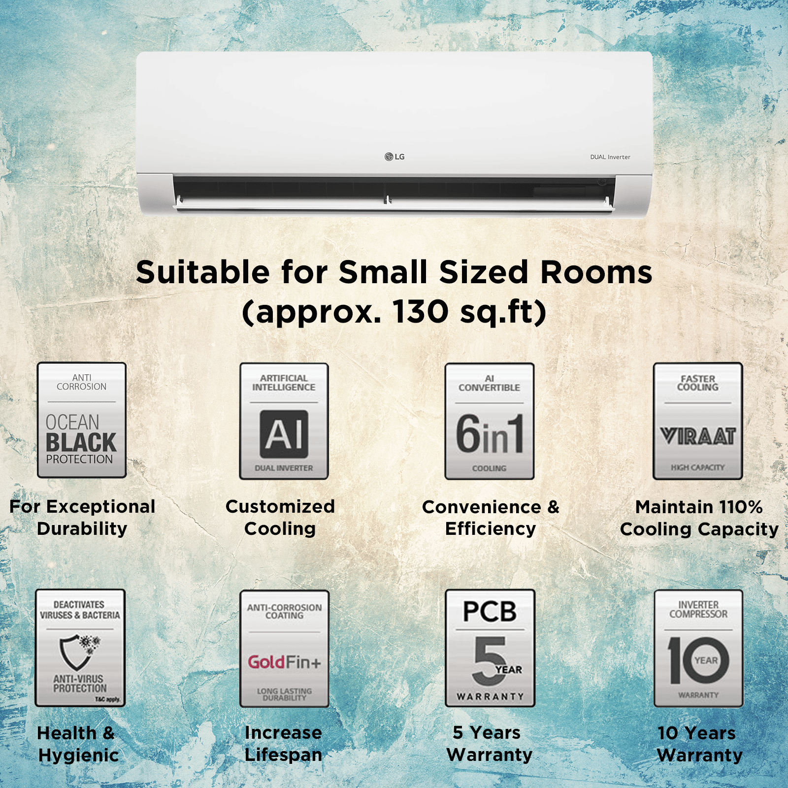 LG TS 6 in 1 Convertible 1 Ton 5 Star Dual Inverter Split AC with AI Technology (Copper Condenser, TS-Q14ENZE) LG TS 6 in 1 Convertible 1 Ton 5 Star Dual Inverter Split AC with AI Technology (Copper Condenser, TS-Q14ENZE)_15