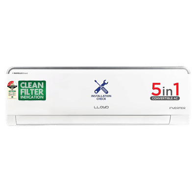 LLOYD Element Series 5 in 1 Convertible 0.8 Ton 3 Star Inverter Split AC with PM 2.5 Filter ( Copper Condenser, GLS09I3FOSEV)